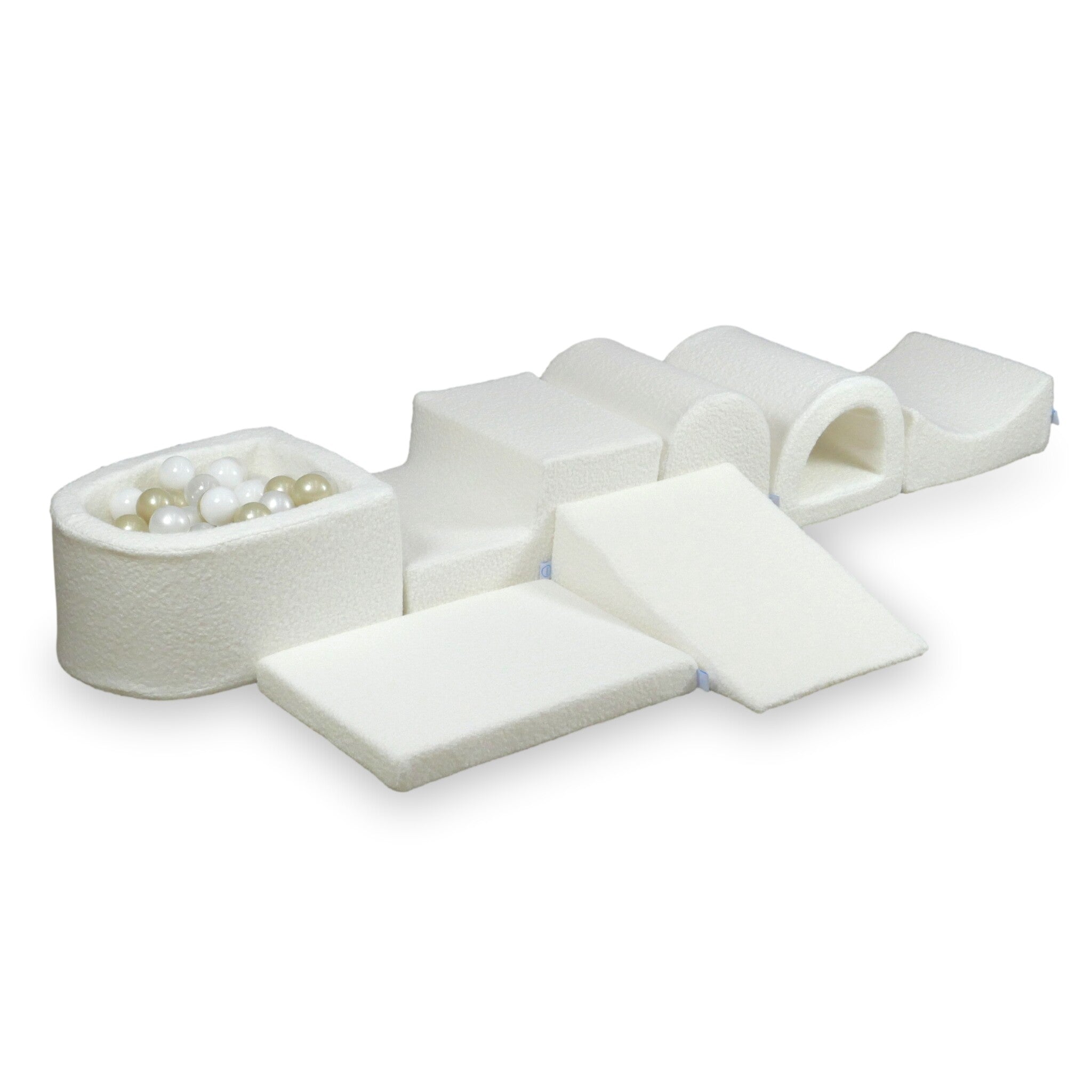 Plus grande aire de jeux en mousse avec piscine micro Boucle Blanc + 100 balles