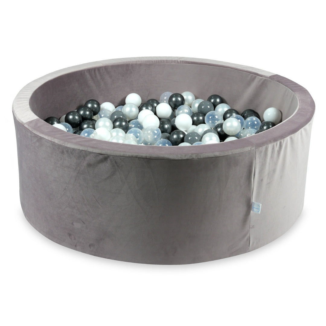 Piscine à balles en velours velvet lilac 110x40 cm avec 500balles
