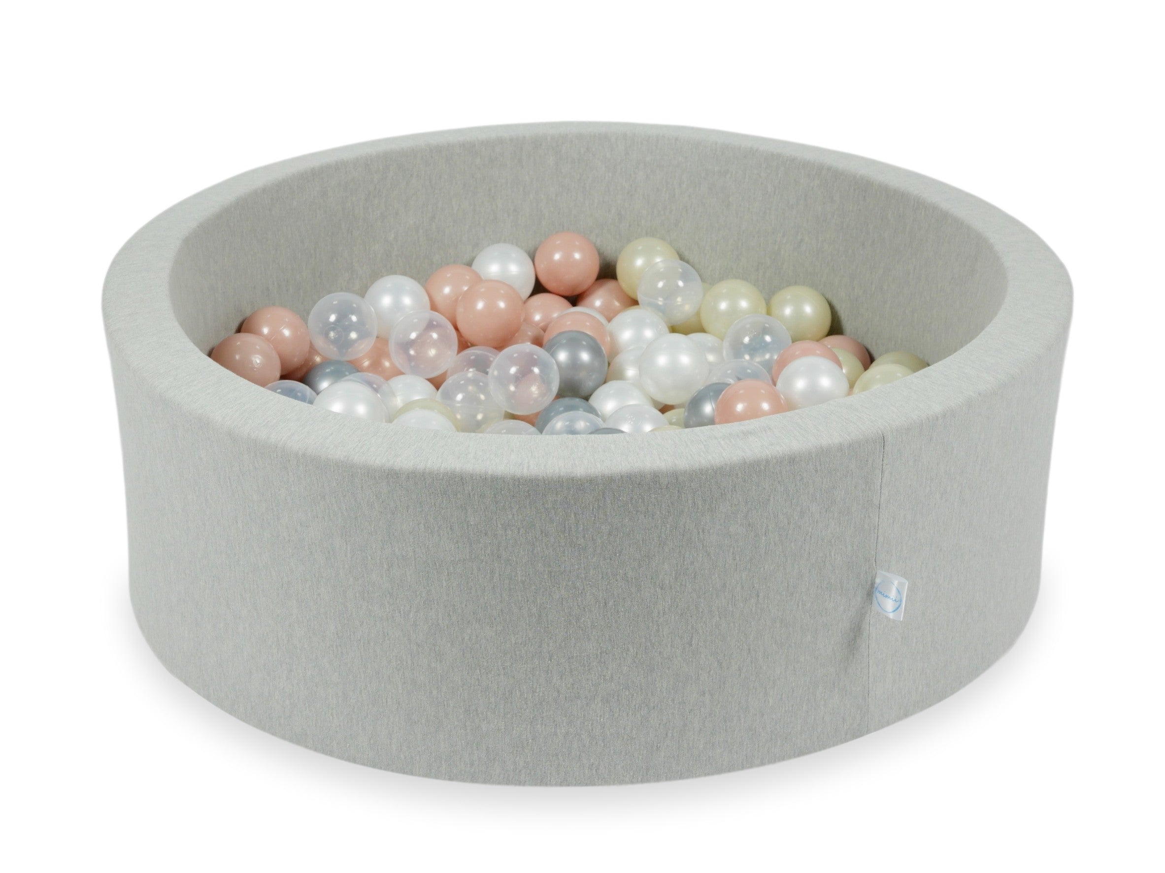 Piscine à balles en gris clair 90x30 cm avec 200 balles