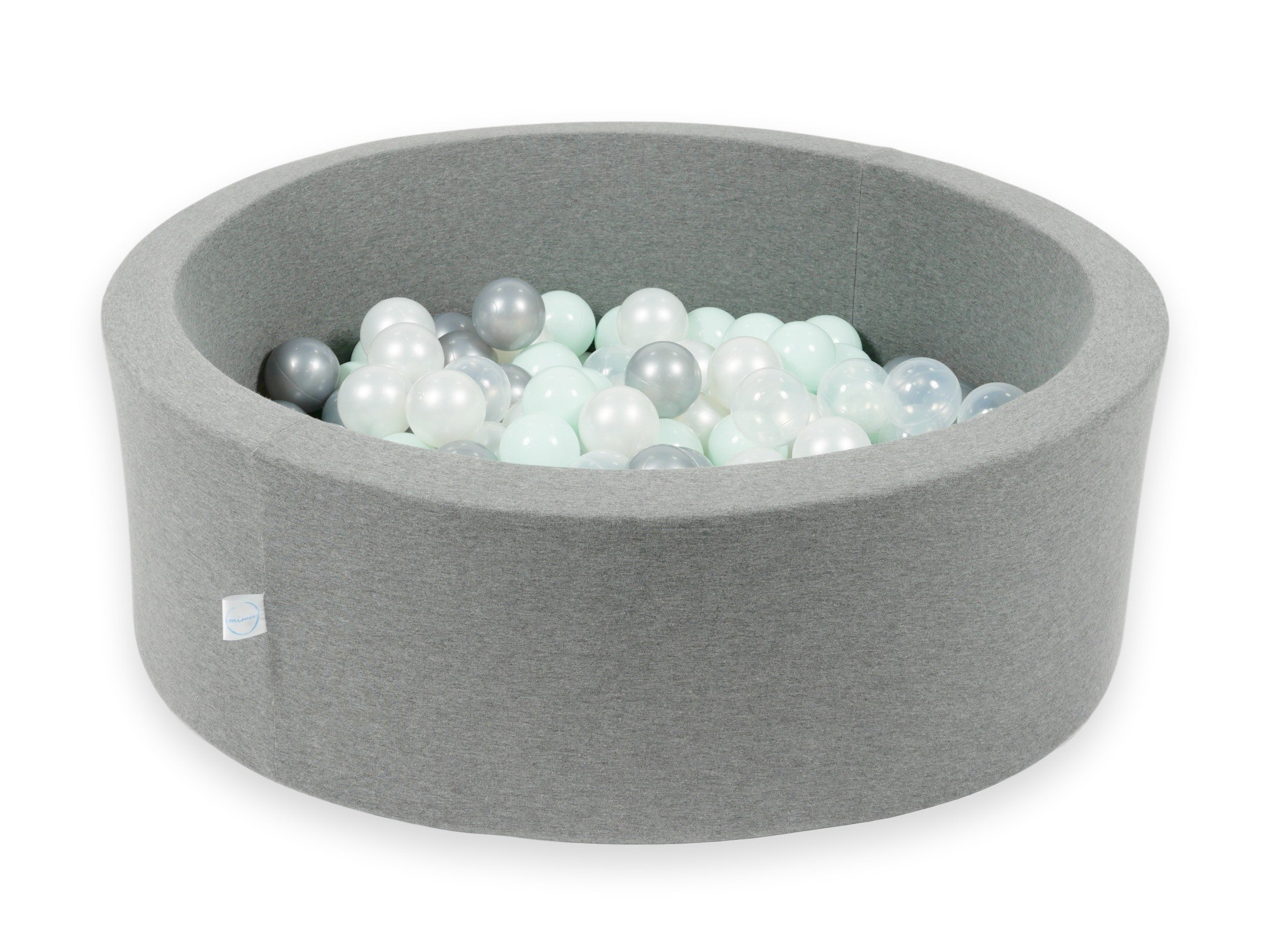 Piscine à balles en gris 90x30 cm avec 200 balles