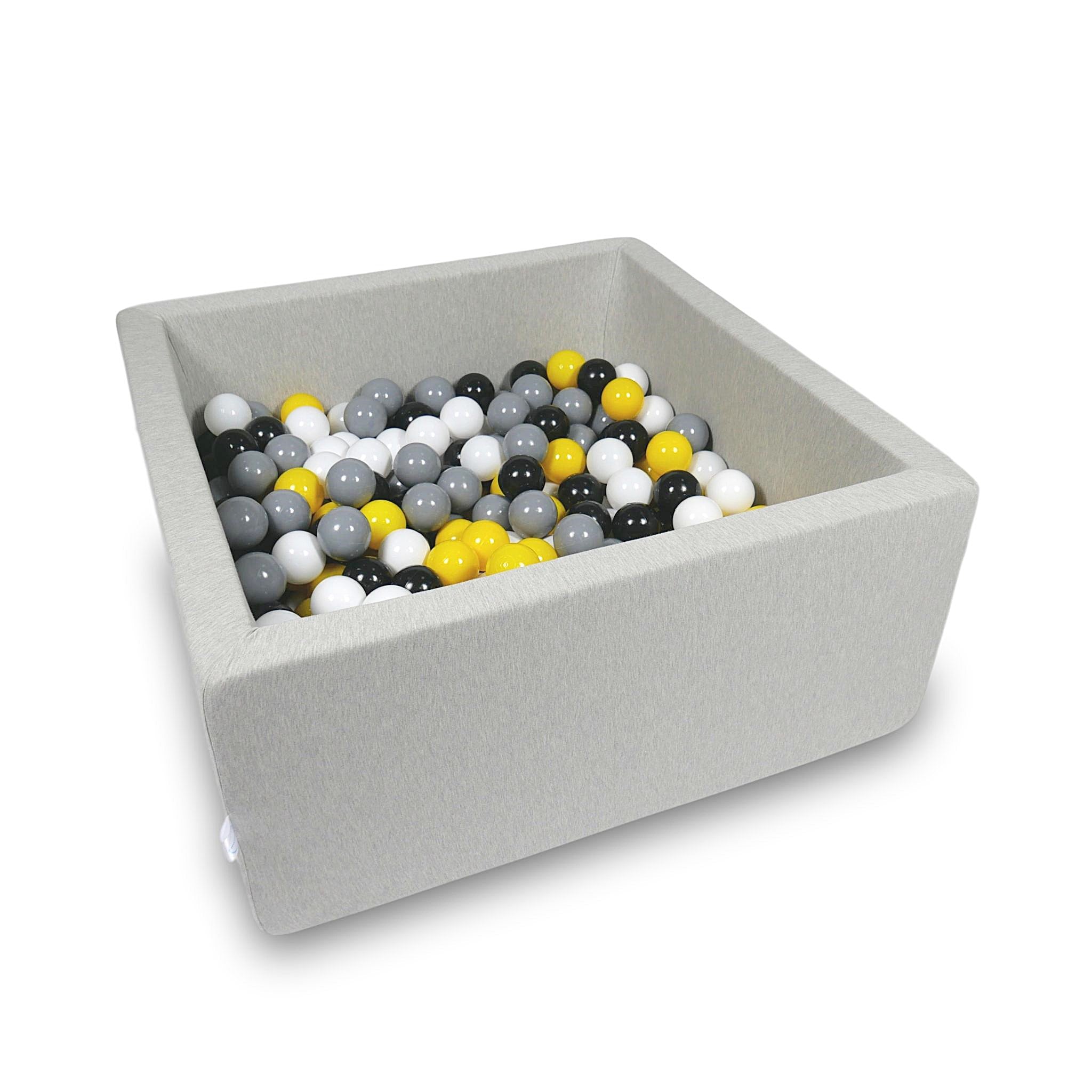 Piscine à balles carrée 90x90x40 cm en Gris clair, 400 balles