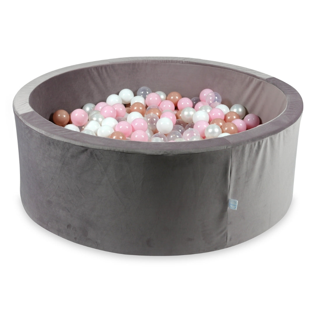 Piscine à balles en velours velvet lilac 110x40 cm avec 500balles