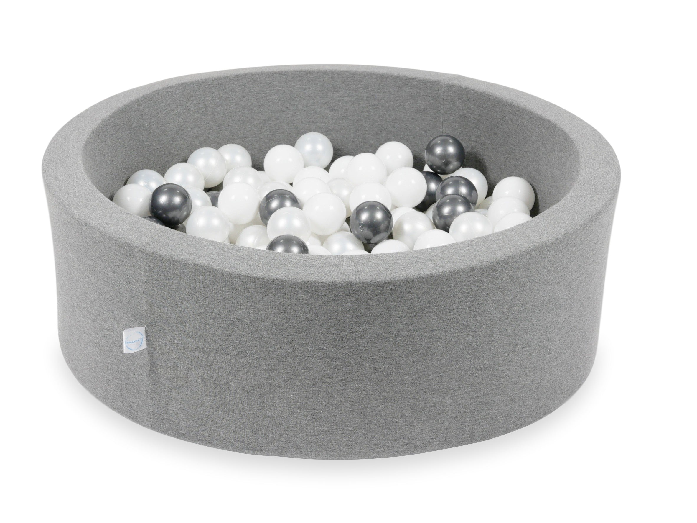 Piscine à balles en gris 90x30 cm avec 200 balles