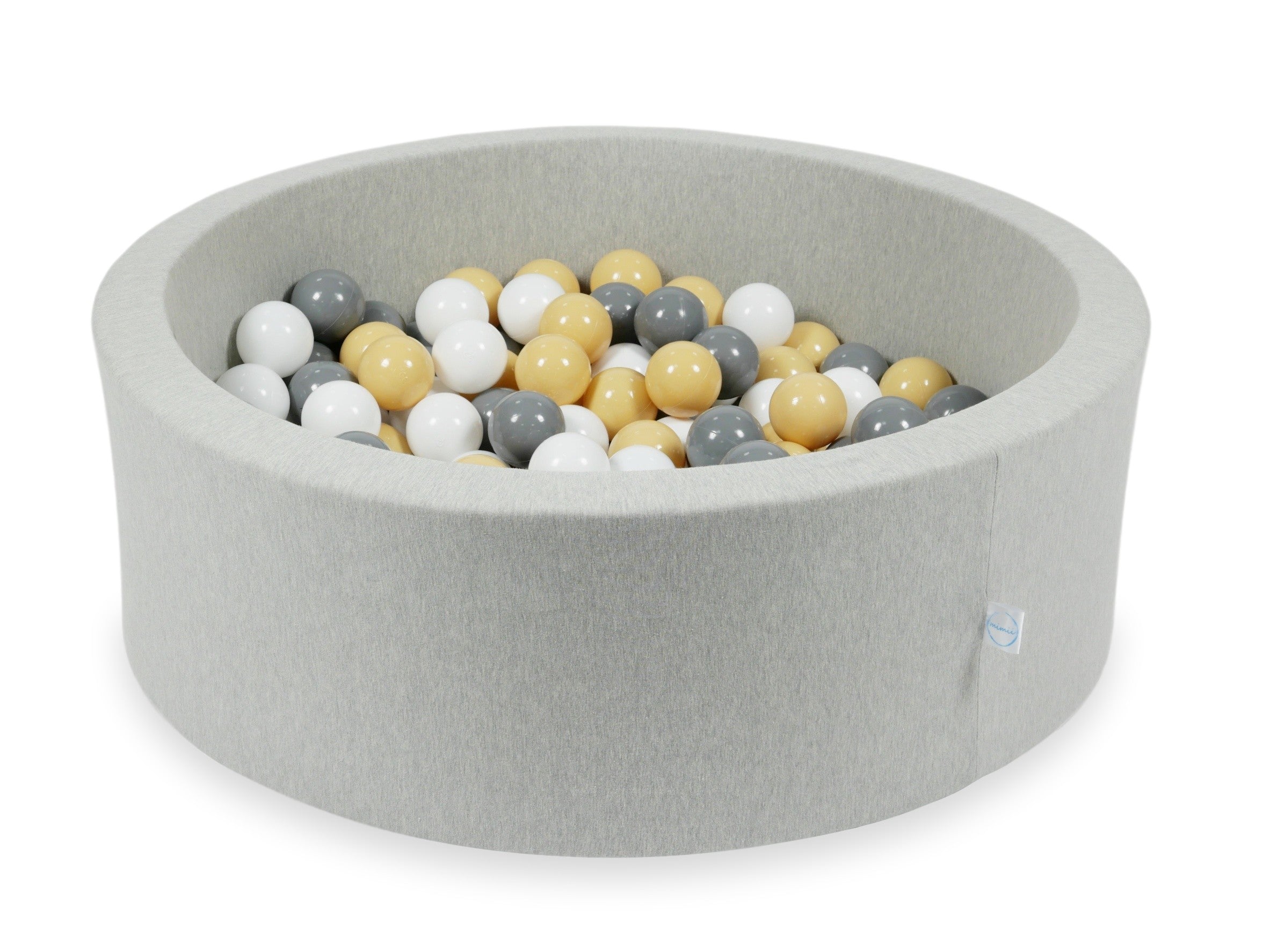 Piscine à balles en gris clair 90x30 cm avec 200 balles