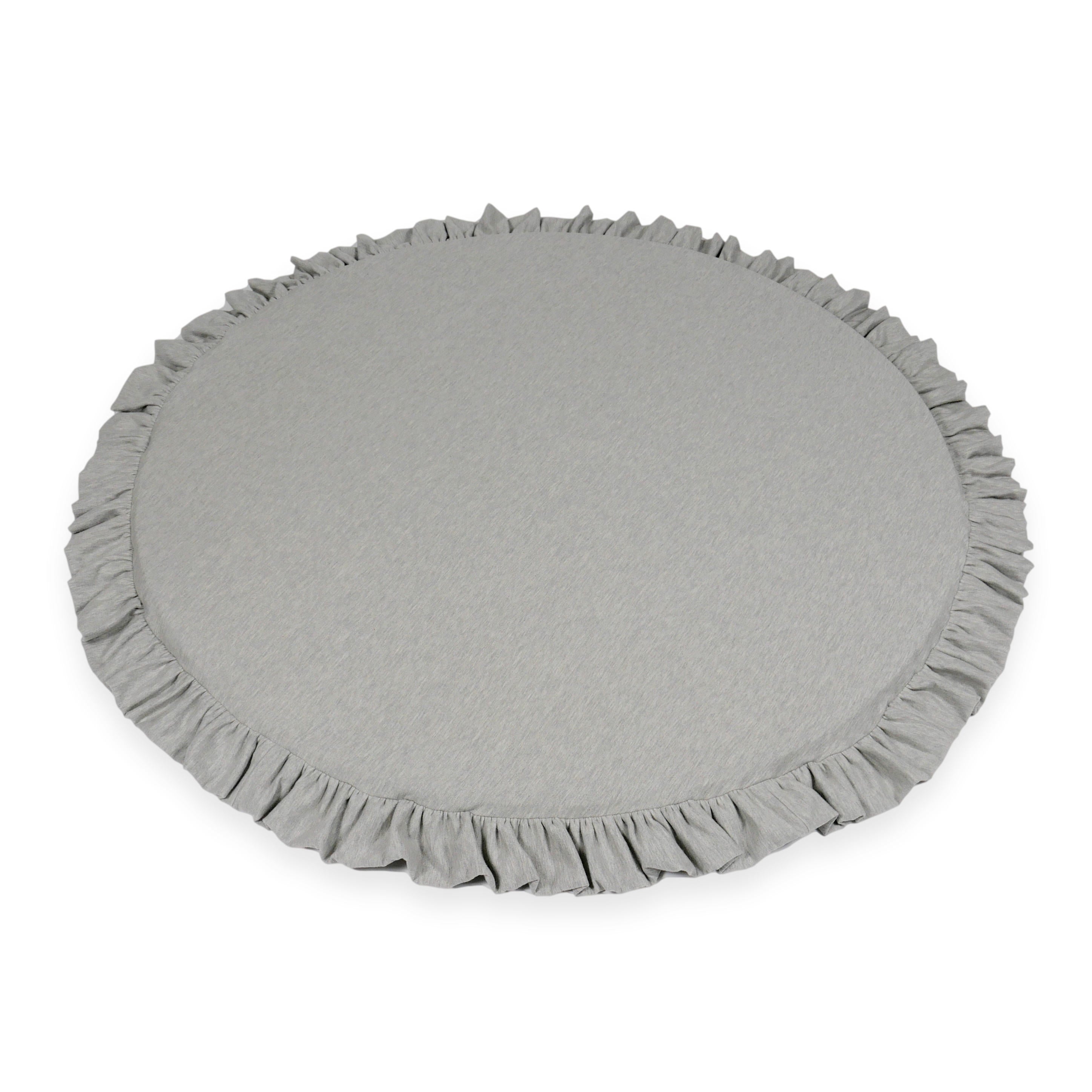 Tapis de jeu bébé rond 100 cm avec volant en jersey