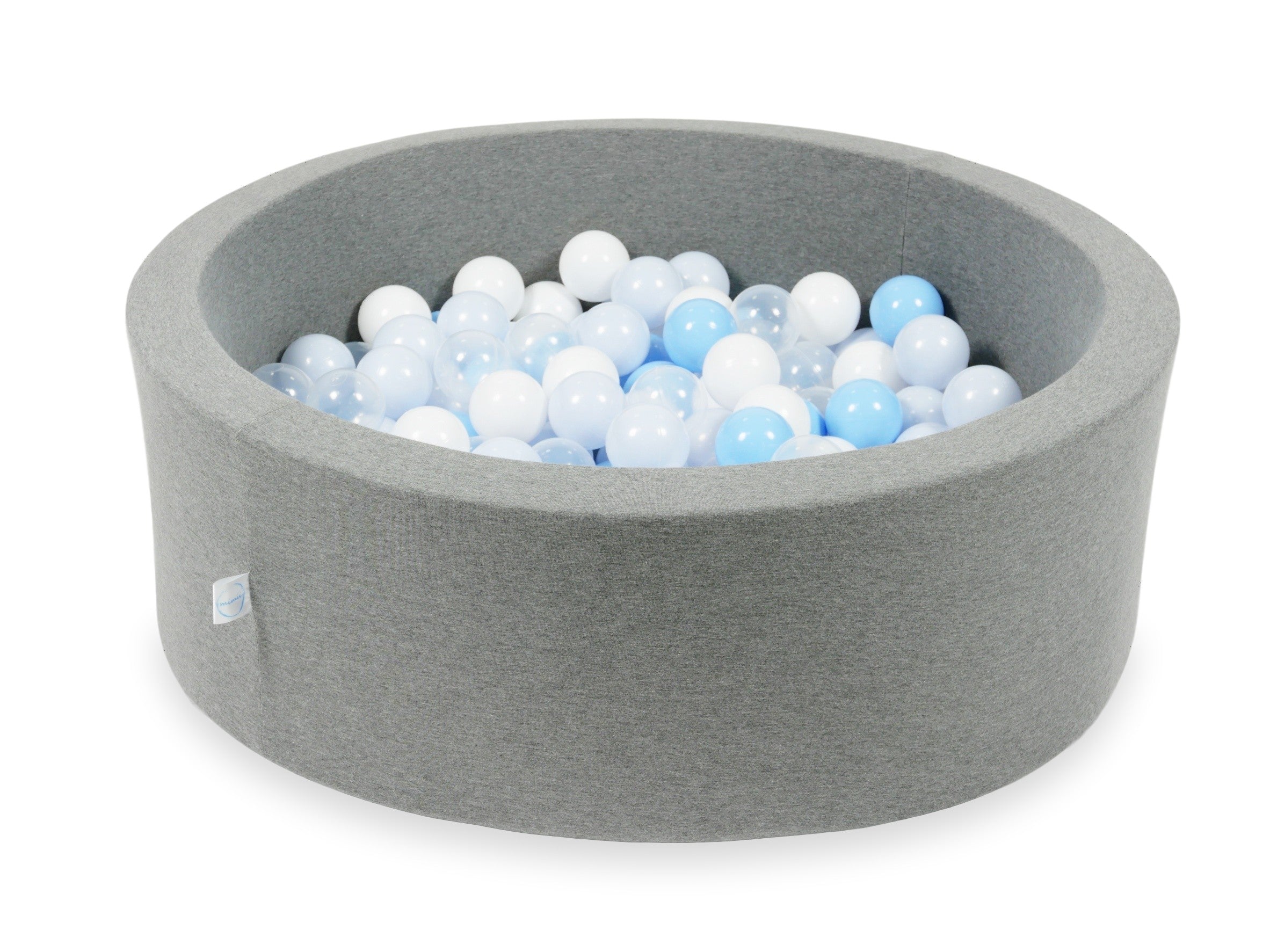 Piscine à balles en gris 90x30 cm avec 200 balles