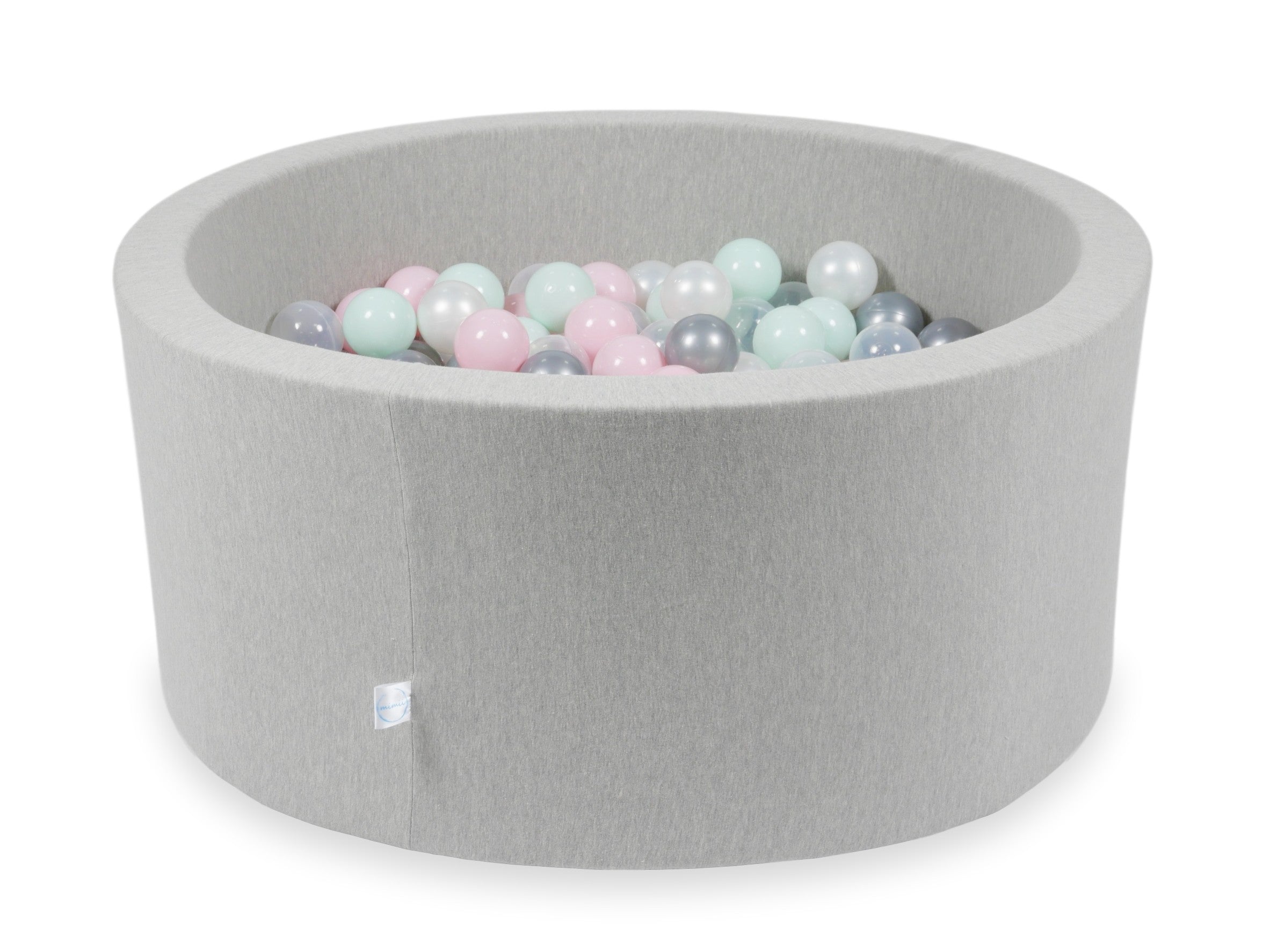 Piscine à balles en gris clair 90x40 cm avec 300 balles