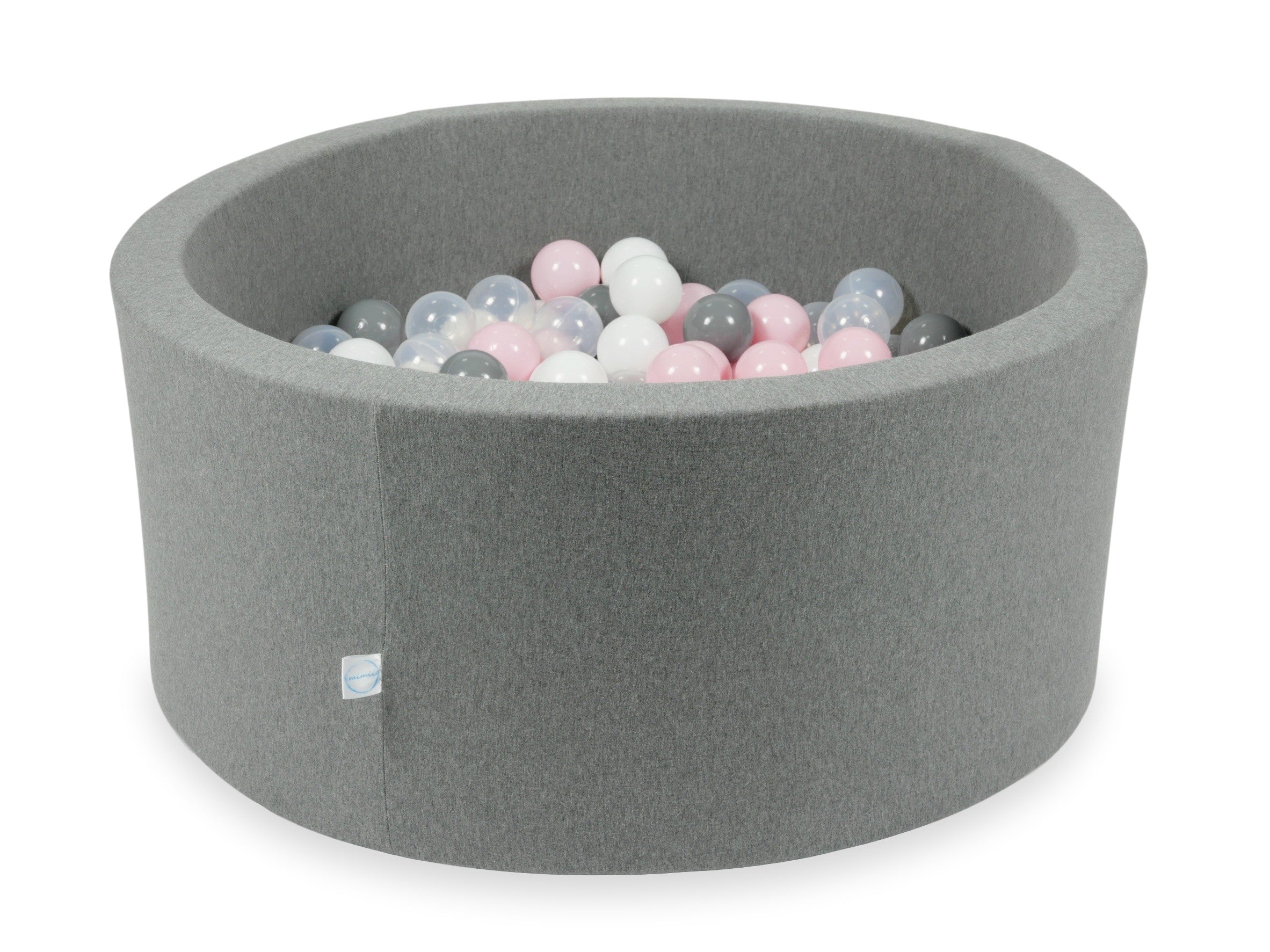Piscine à balles en gris 90x40 cm avec 300 balles