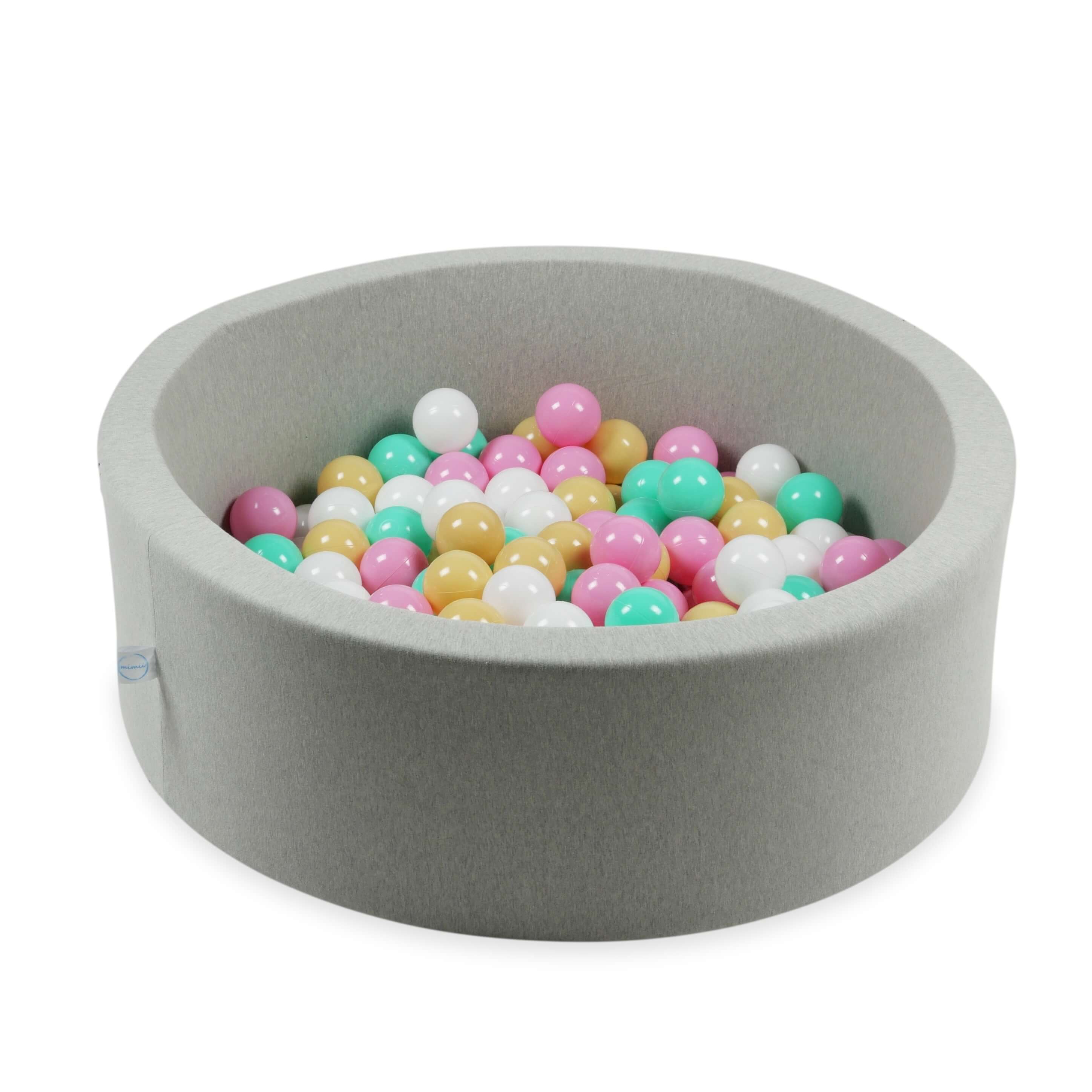 Balles de jeu ø7cm 100 pièces blanc, menthe, beige, rose poudré