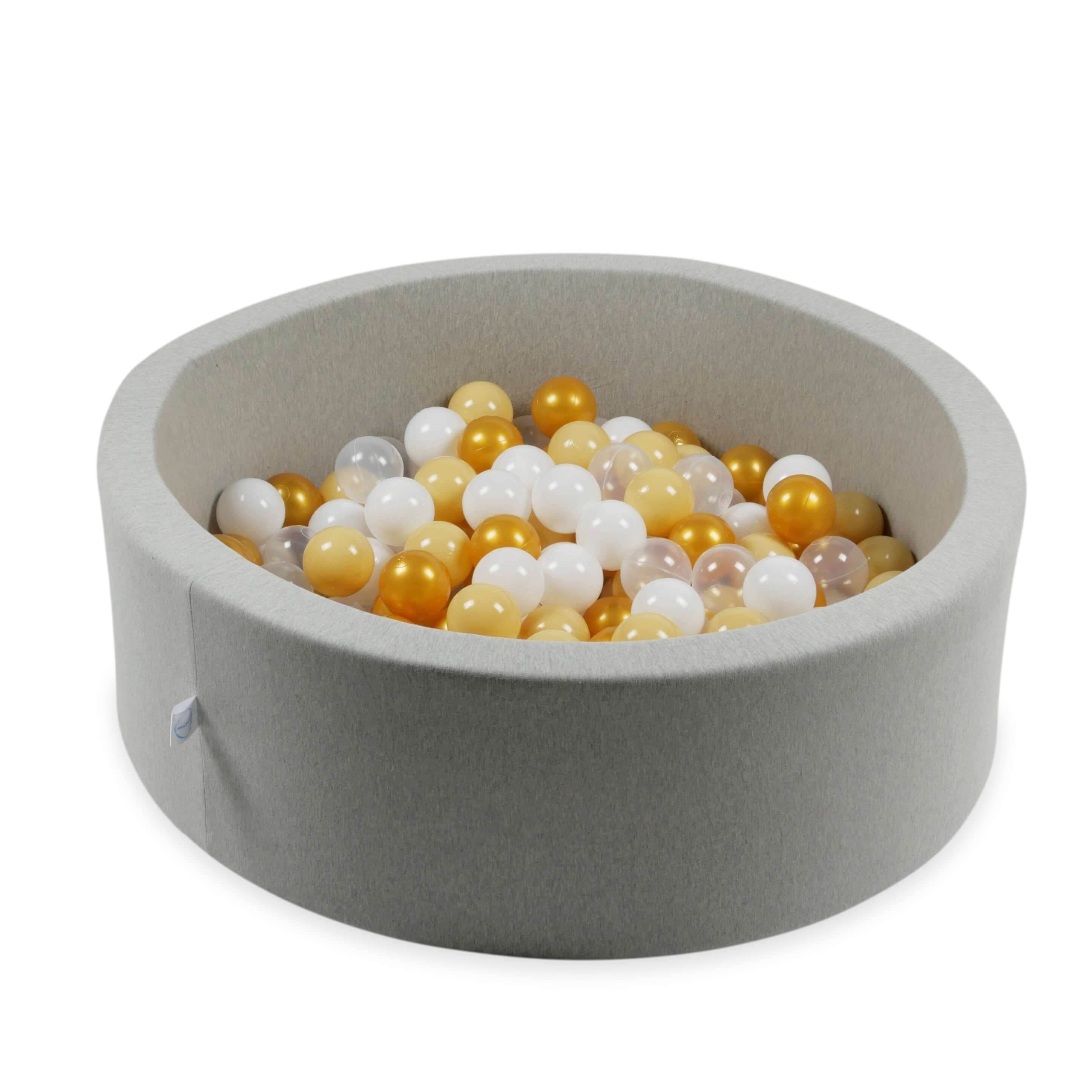 Balles de jeu ø7cm 50 pièces blanc, transparent, dore, beige
