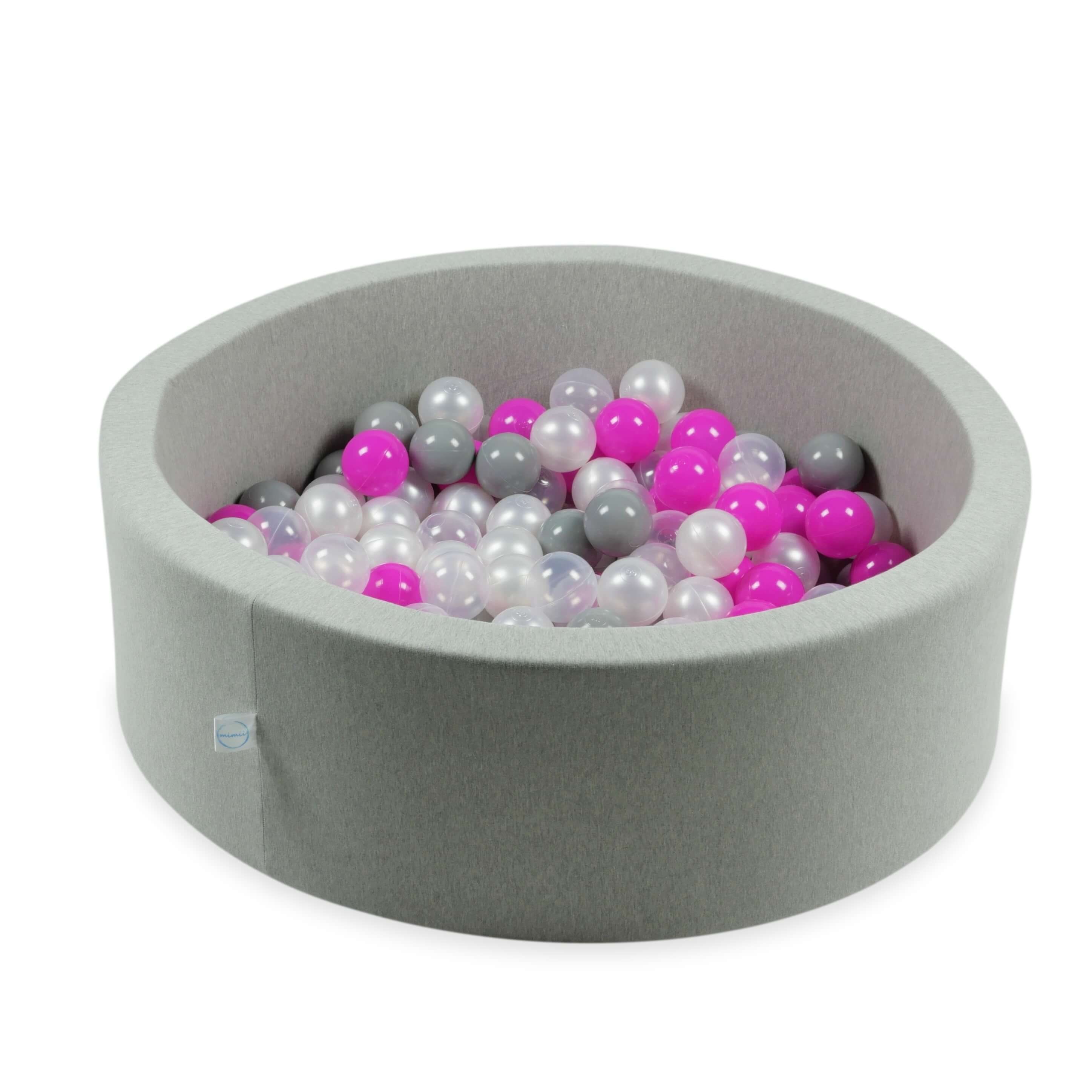 Balles de jeu ø7cm 25 pièces perle, transparent, gris, rose