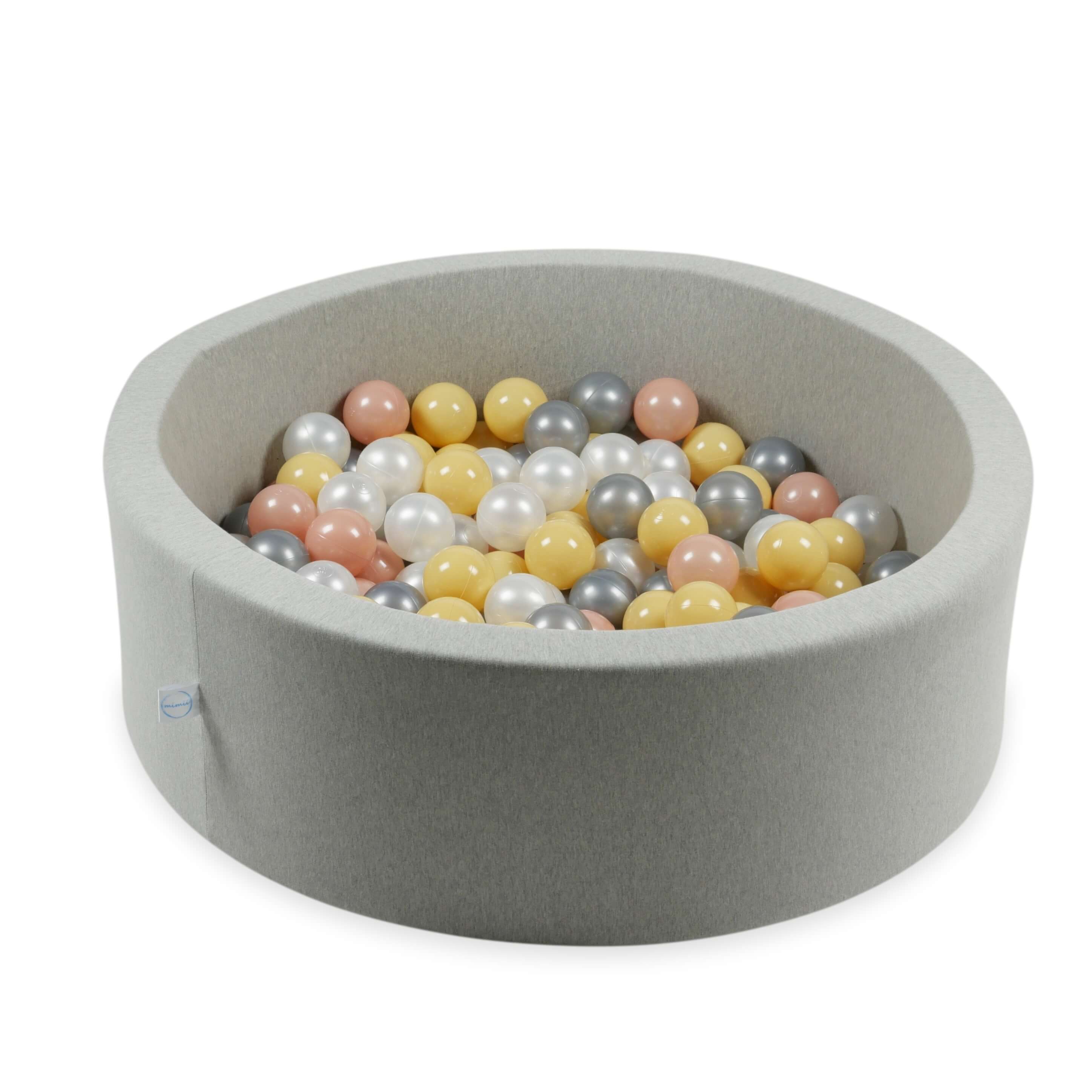 Balles de jeu ø7cm 100 pièces perle, or rose, beige, argent