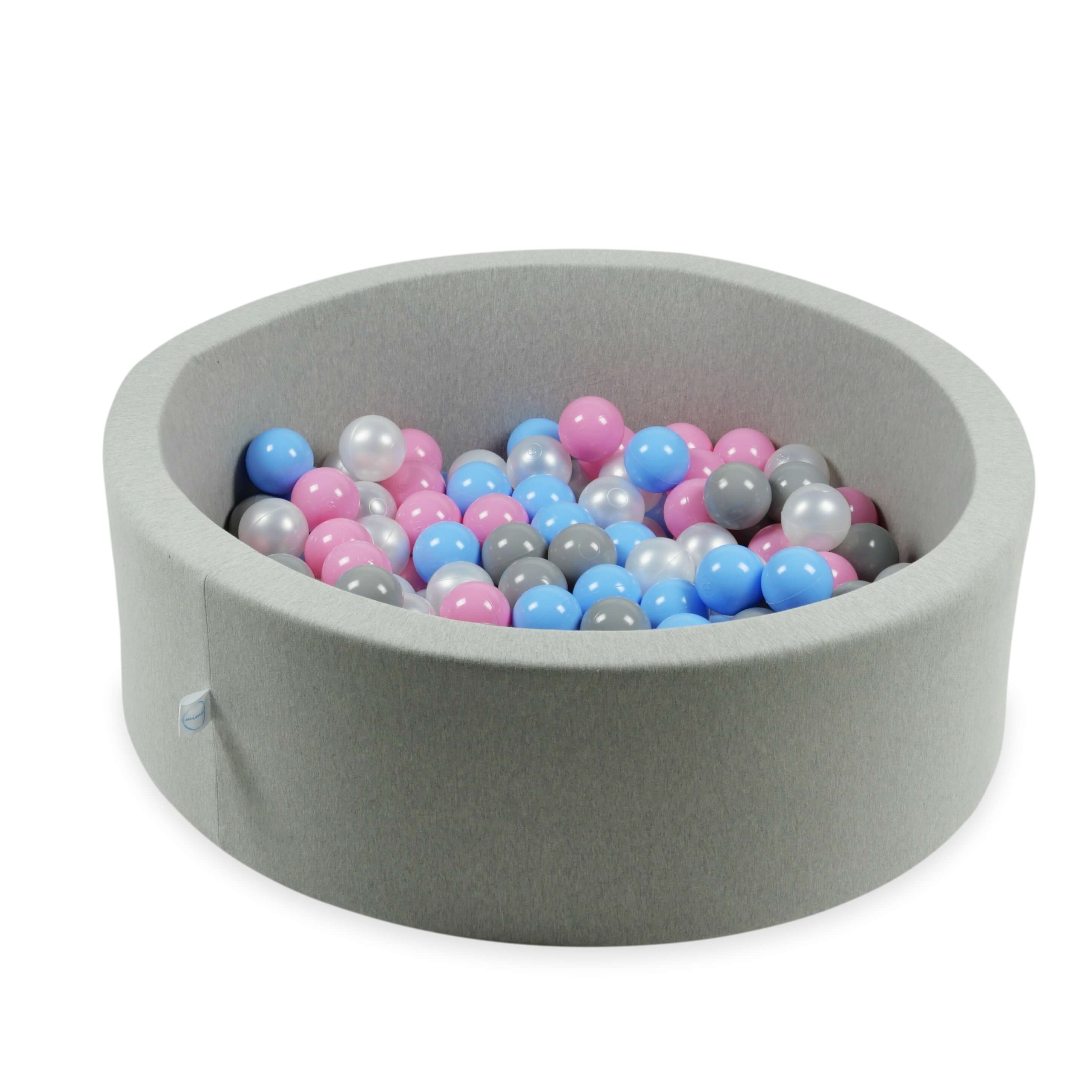 Balles de jeu ø7cm 200 pièces perle, gris, bleu clair, rose poudré