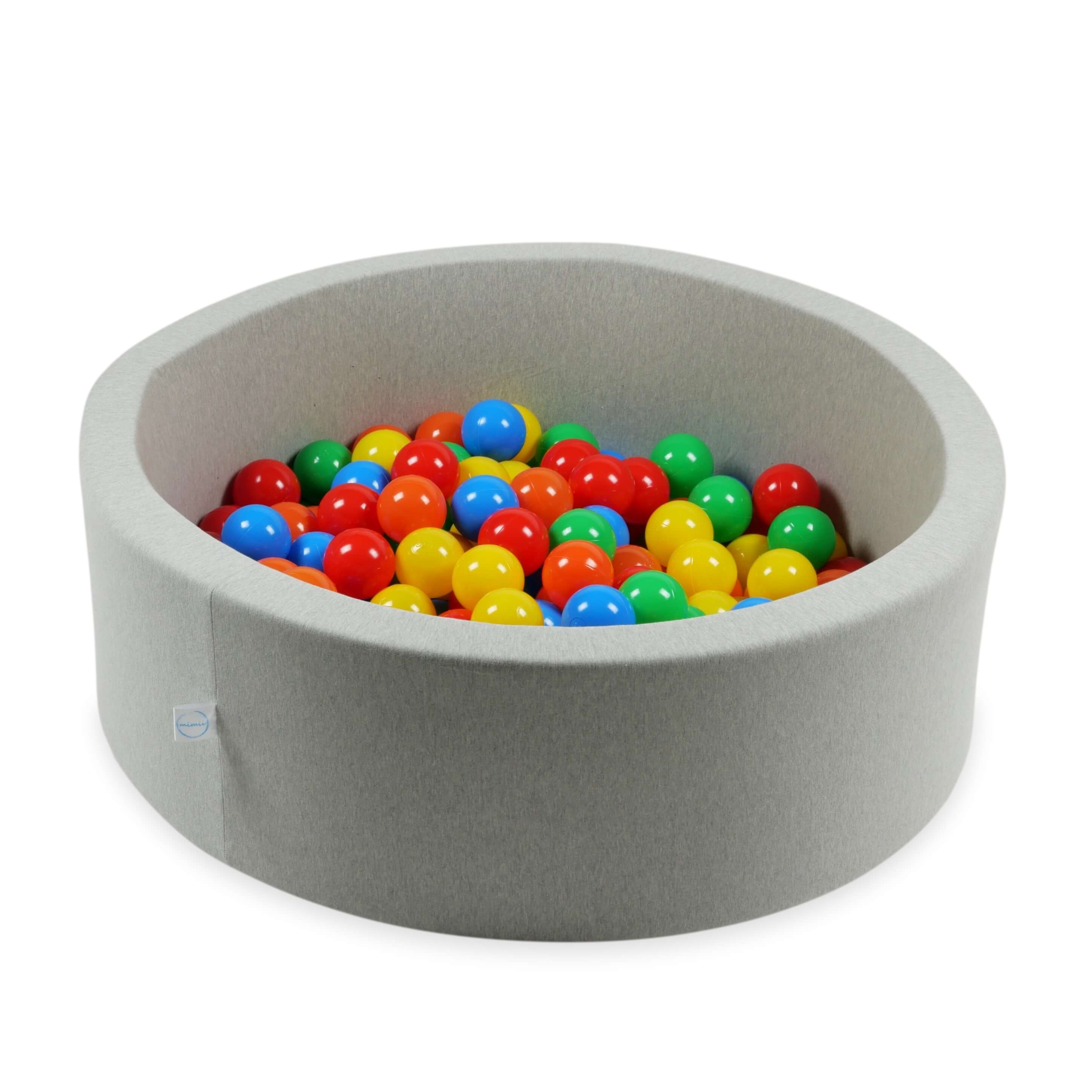 Balles de jeu ø7cm 50 pièces vert, jaune, orange, rouge, bleu