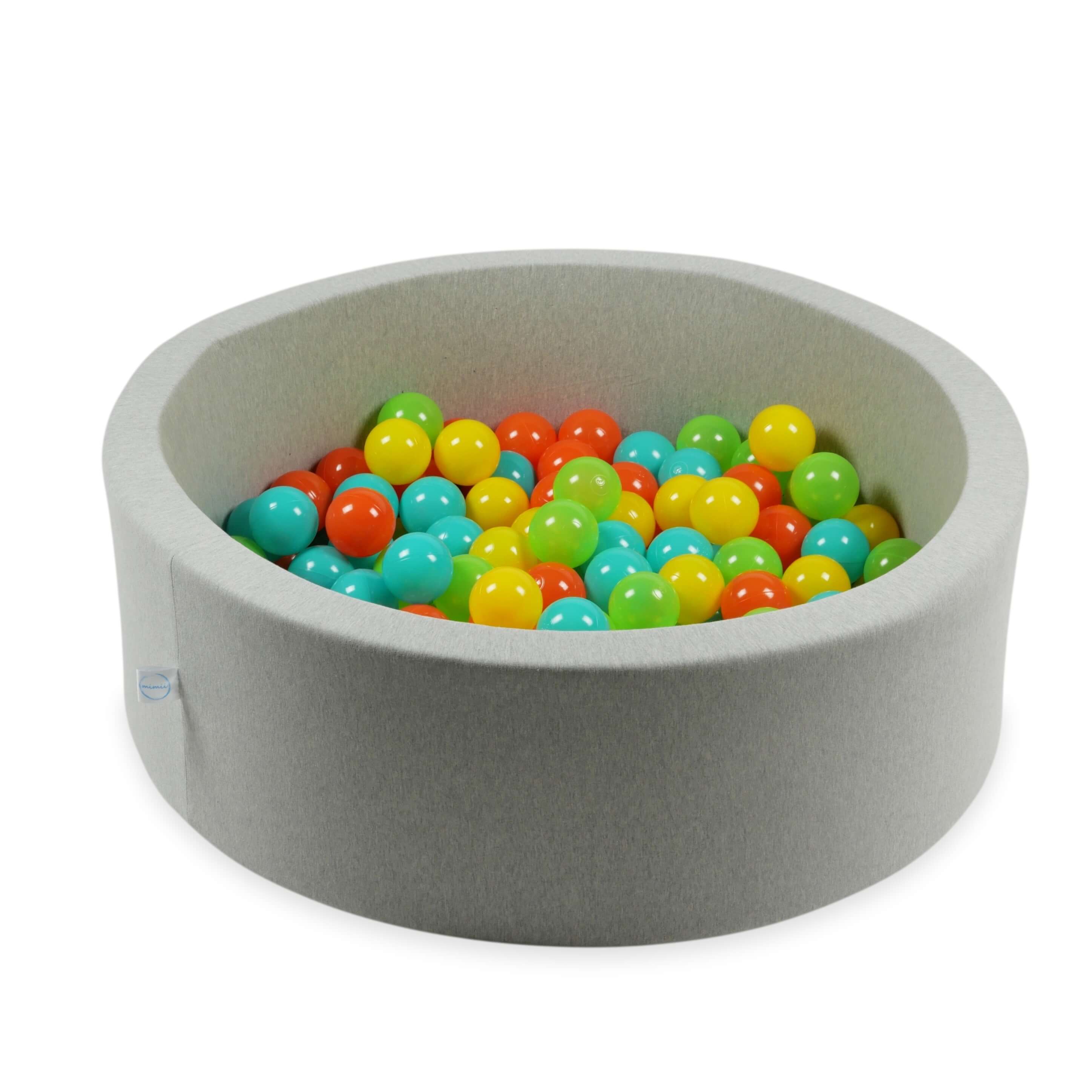 Balles de jeu ø7cm 300 pièces jaune, orange, céladon, turquoise