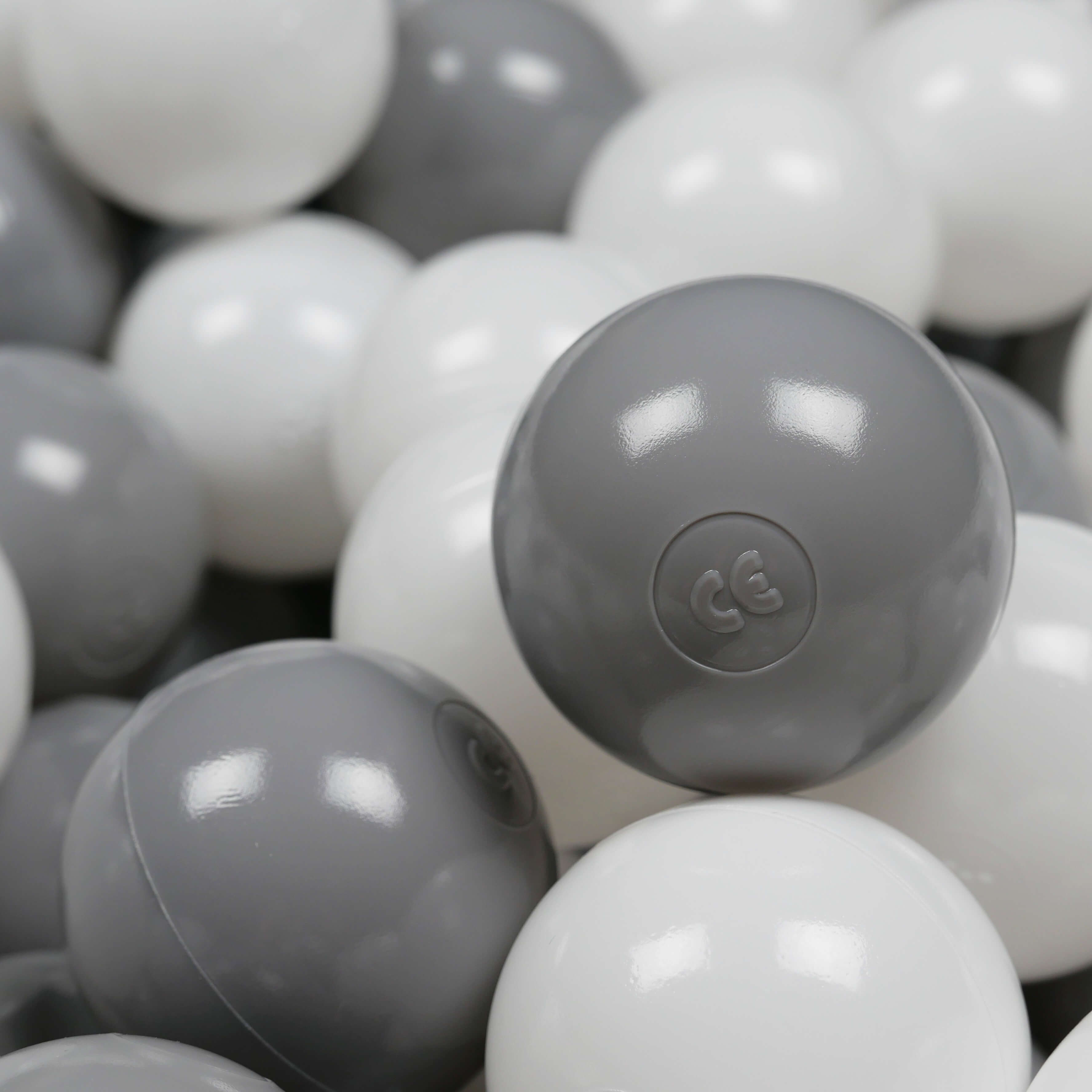 Balles de jeu ø7cm 150 pièces blanc, gris