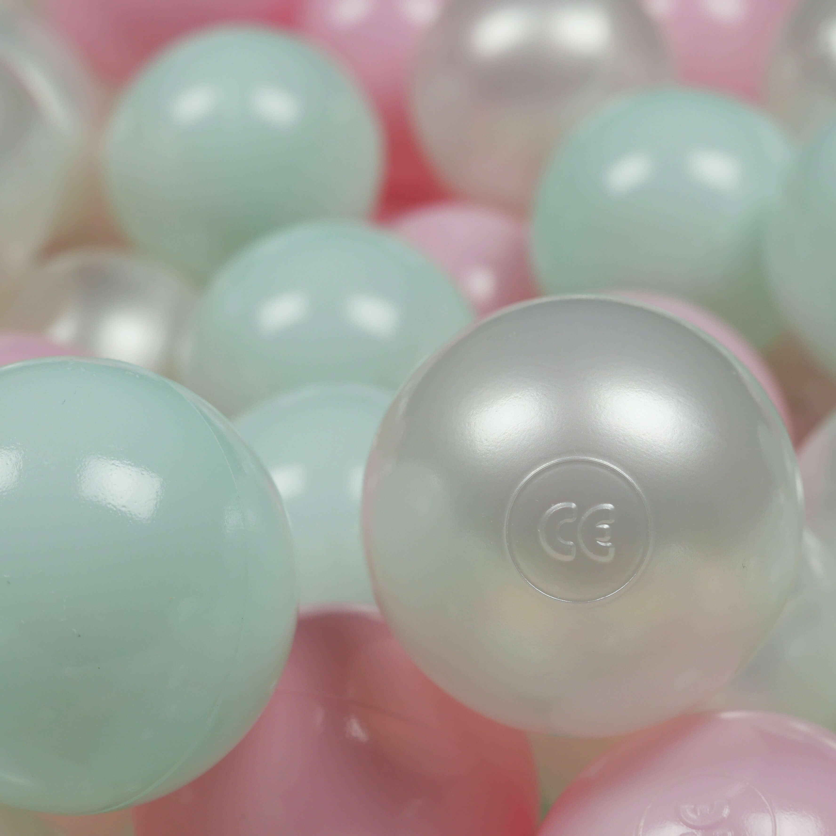 Balles de jeu ø7cm 300 pièces perle, menthe claire, rose clair
