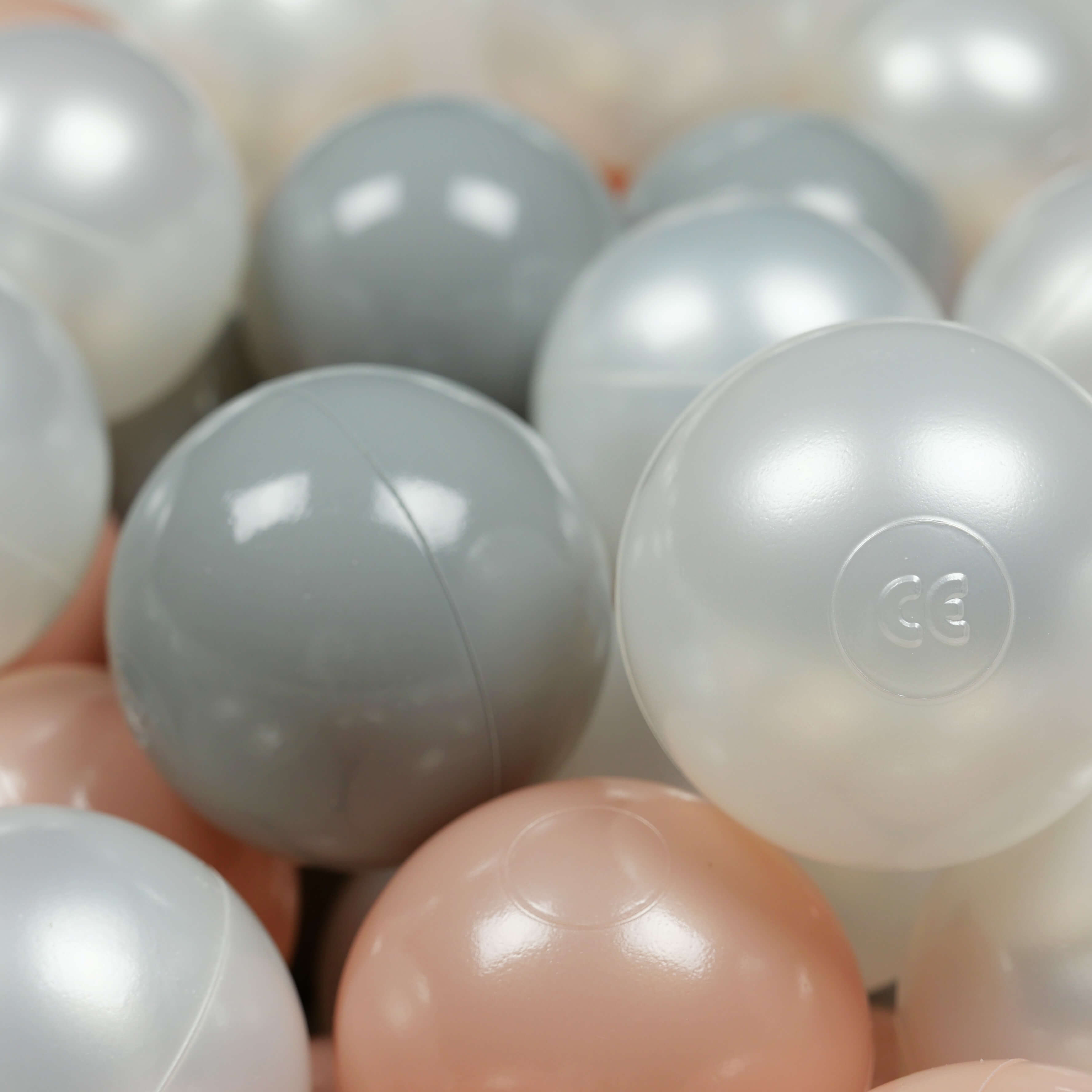 Balles de jeu ø7cm 150 pièces perle, gris, or rose