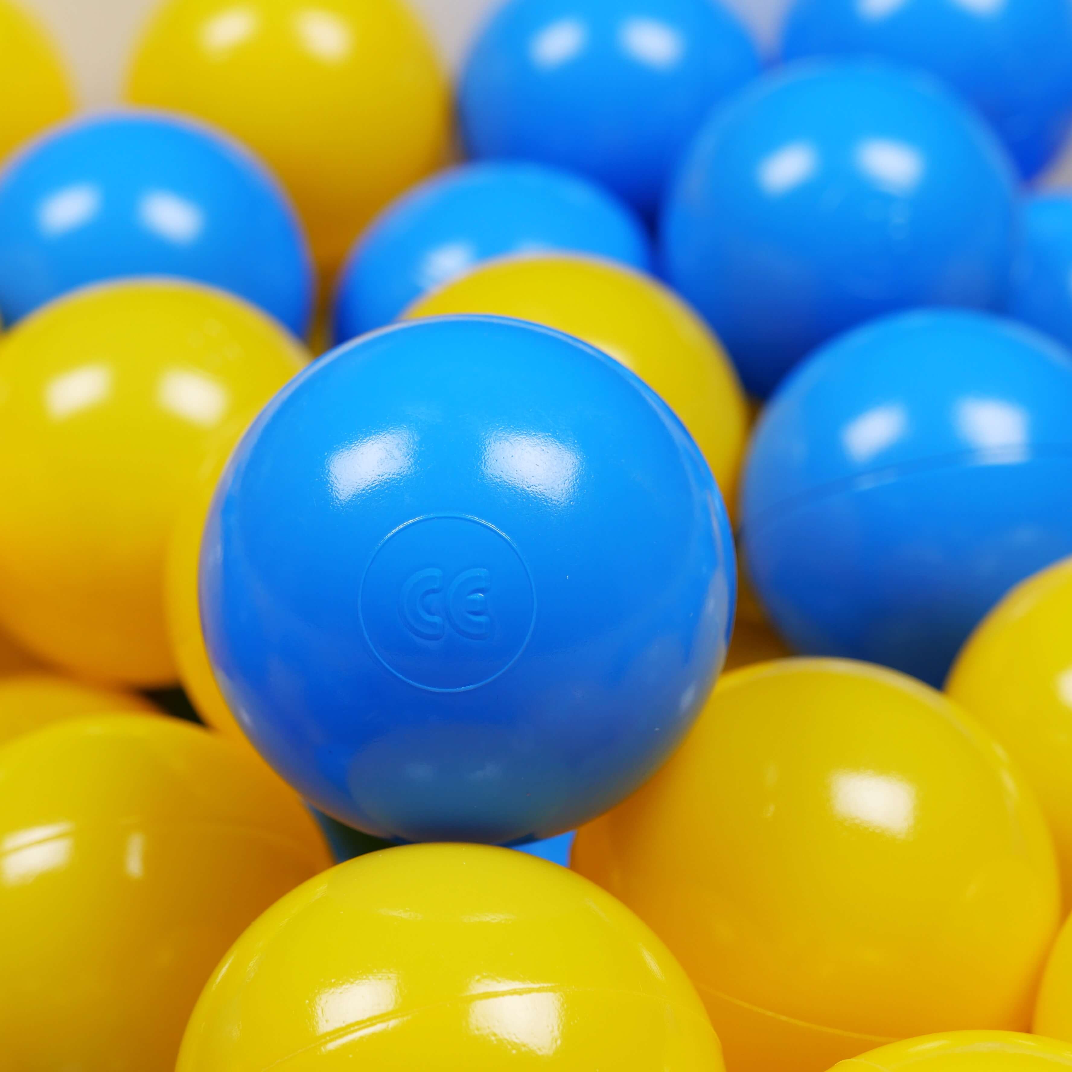 Balles de jeu ø7cm 300 pièces jaune, bleu