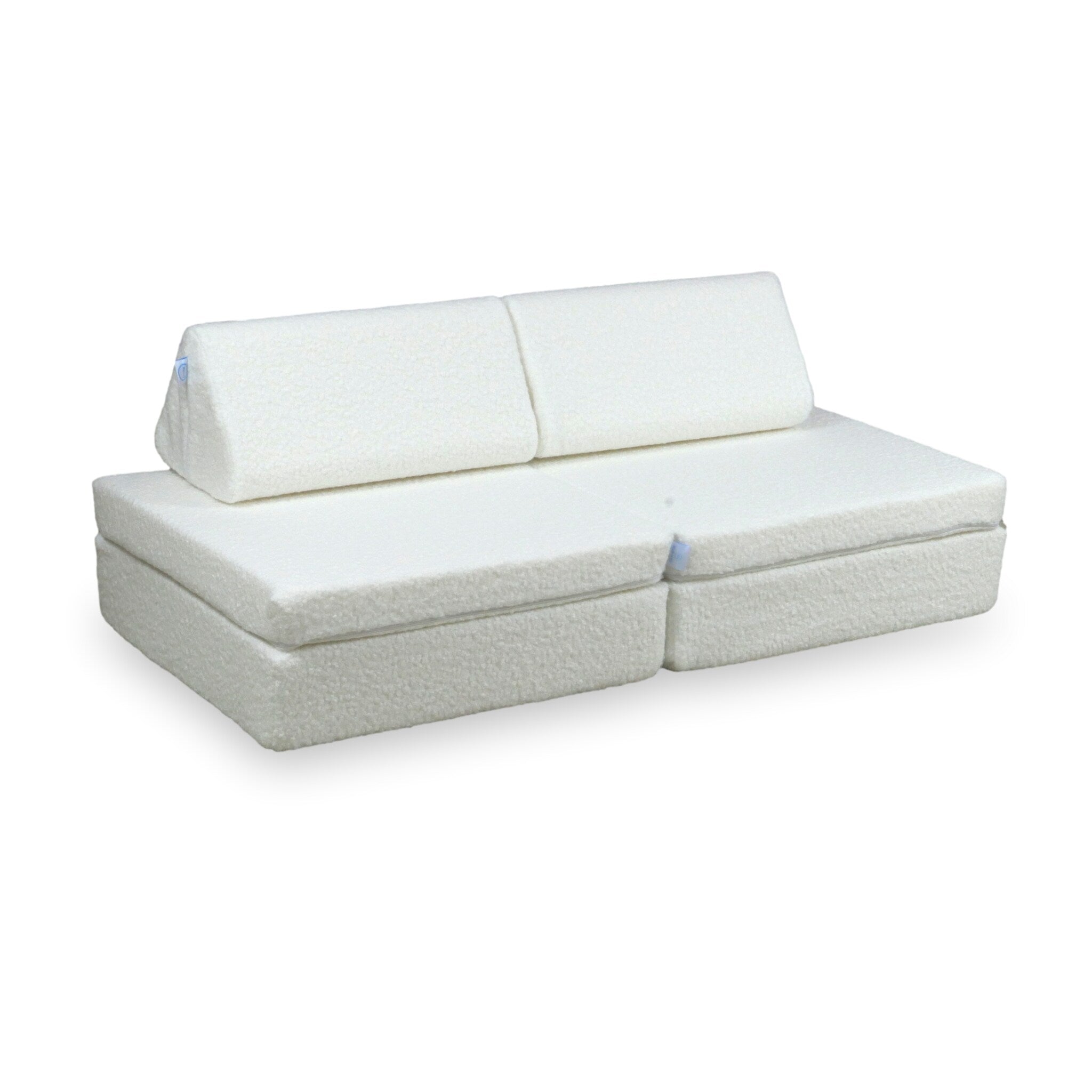 Canapé de jeu Montessori Mini Confort en Bouclé Blanc