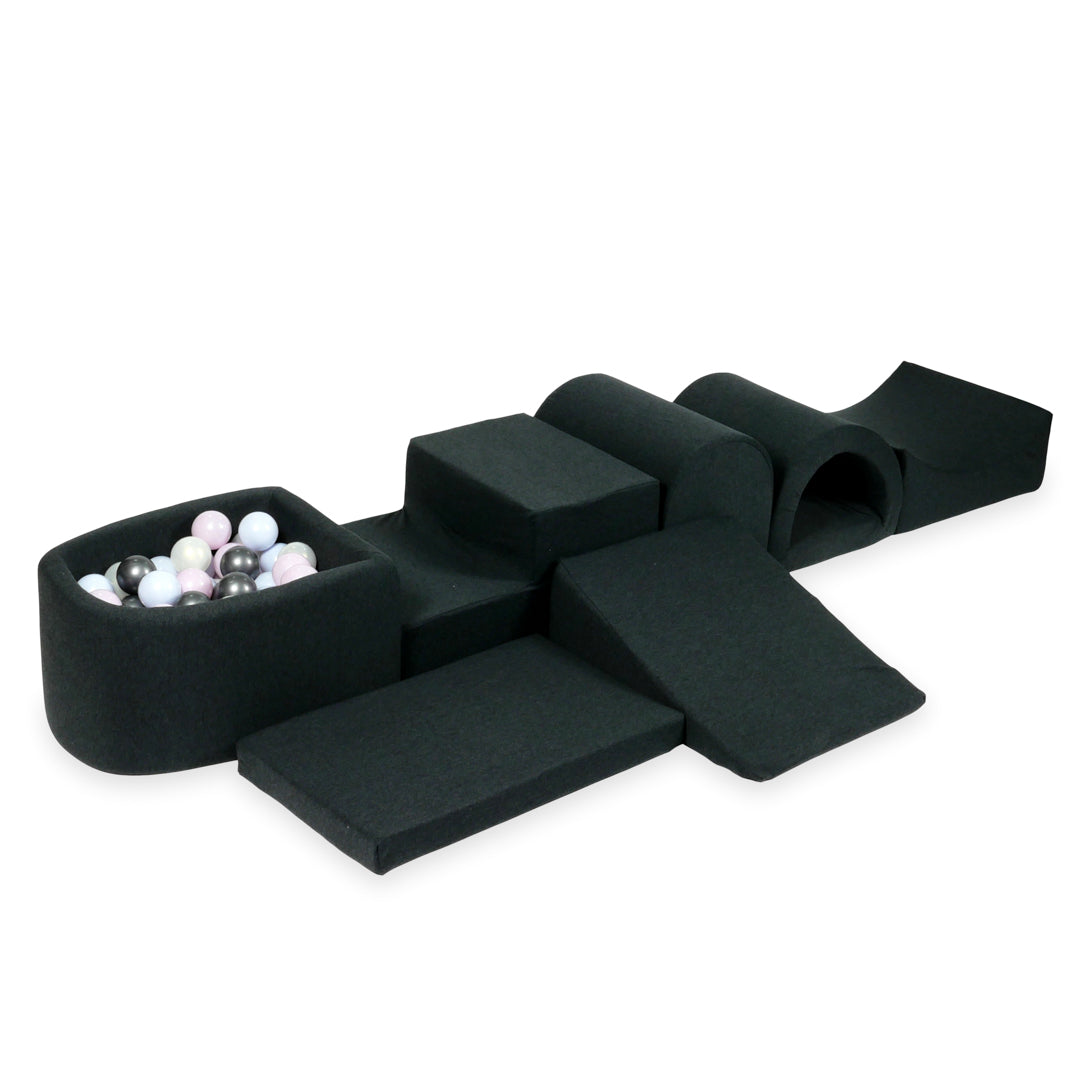 Plus grande aire de jeux en mousse avec piscine micro graphite + 100 balles