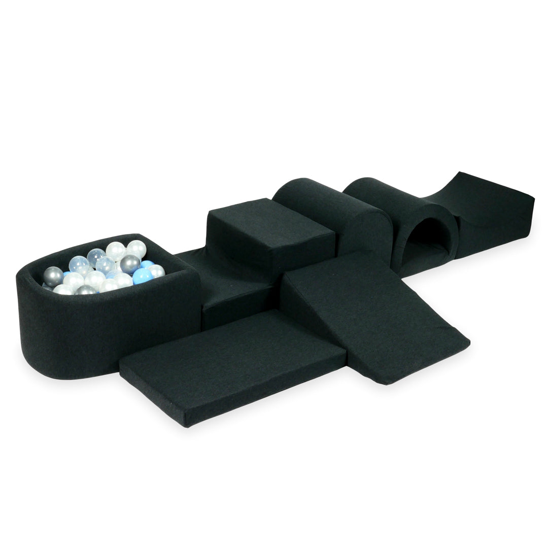 Plus grande aire de jeux en mousse avec piscine micro graphite + 100 balles