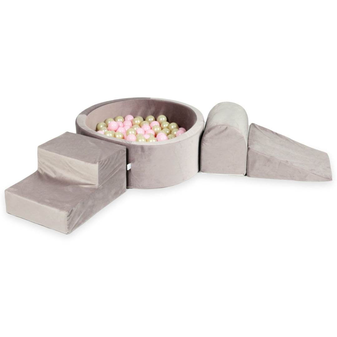 Aire de jeux en mousse avec piscine ronde 90x30 velvet lilac + 200 balles