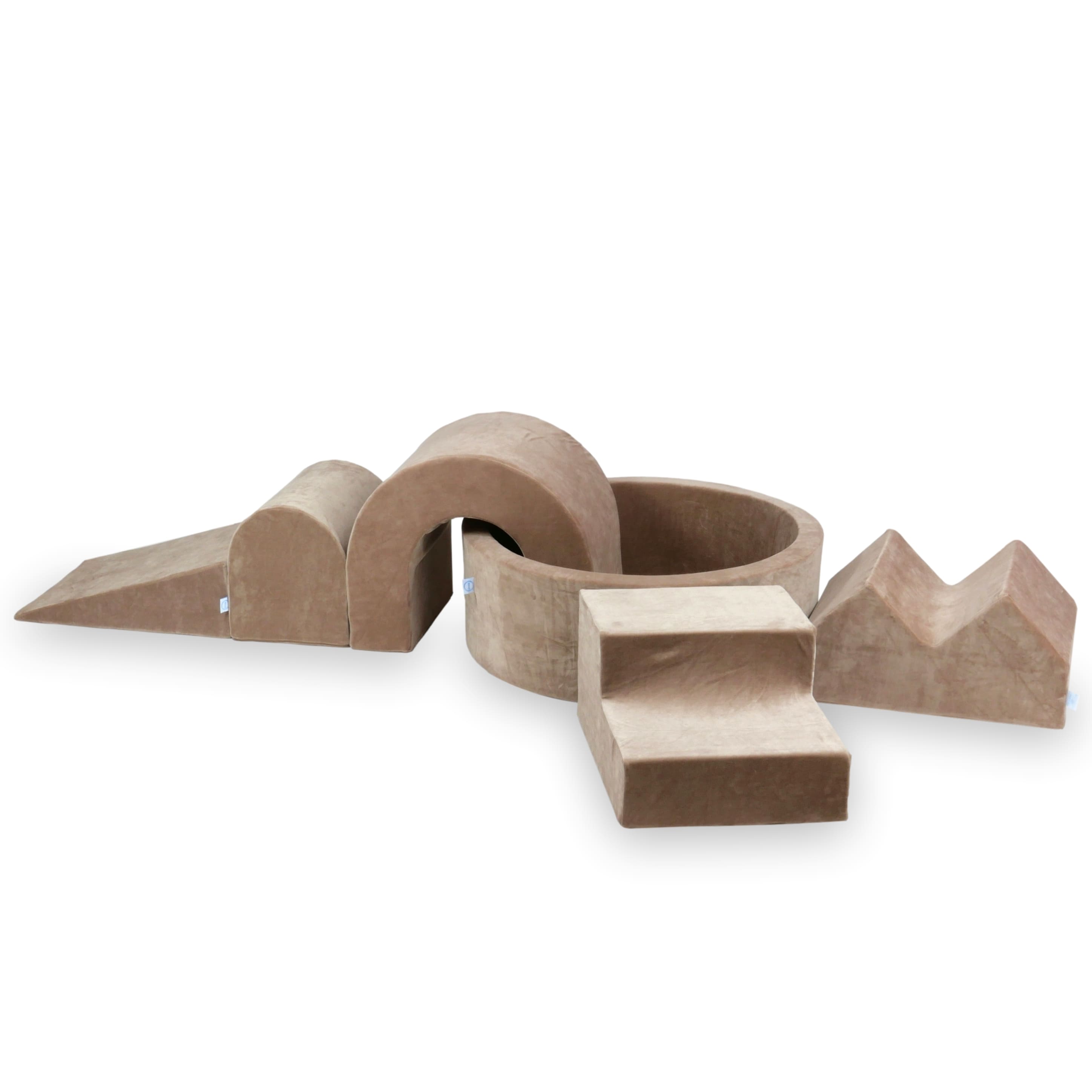 Aire de jeux en mousse avec piscine ronde 90x30 Velvet Soft + 5 éléments sans balles