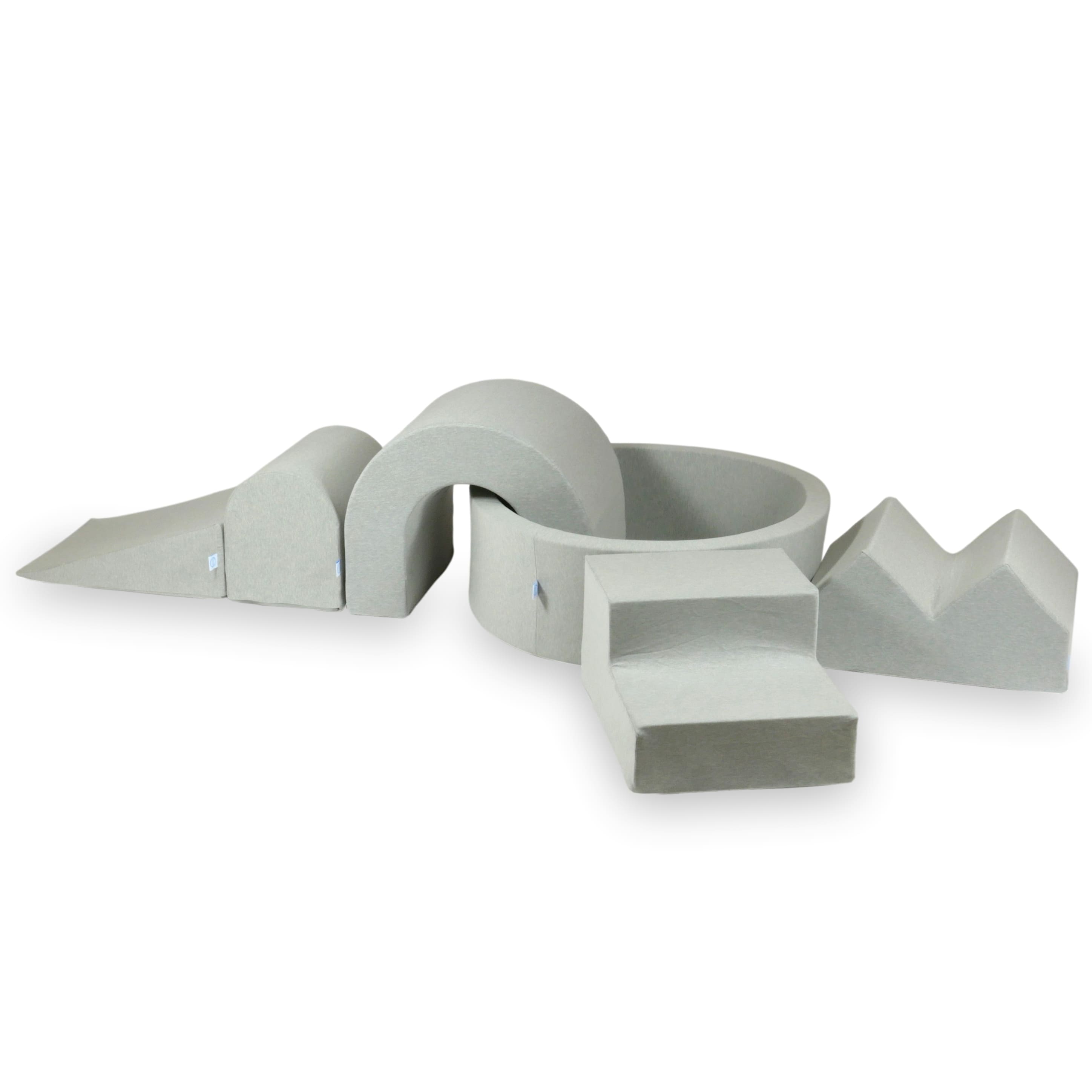 Aire de jeux en mousse avec piscine ronde 90x30 jersey + 5 éléments sans balles