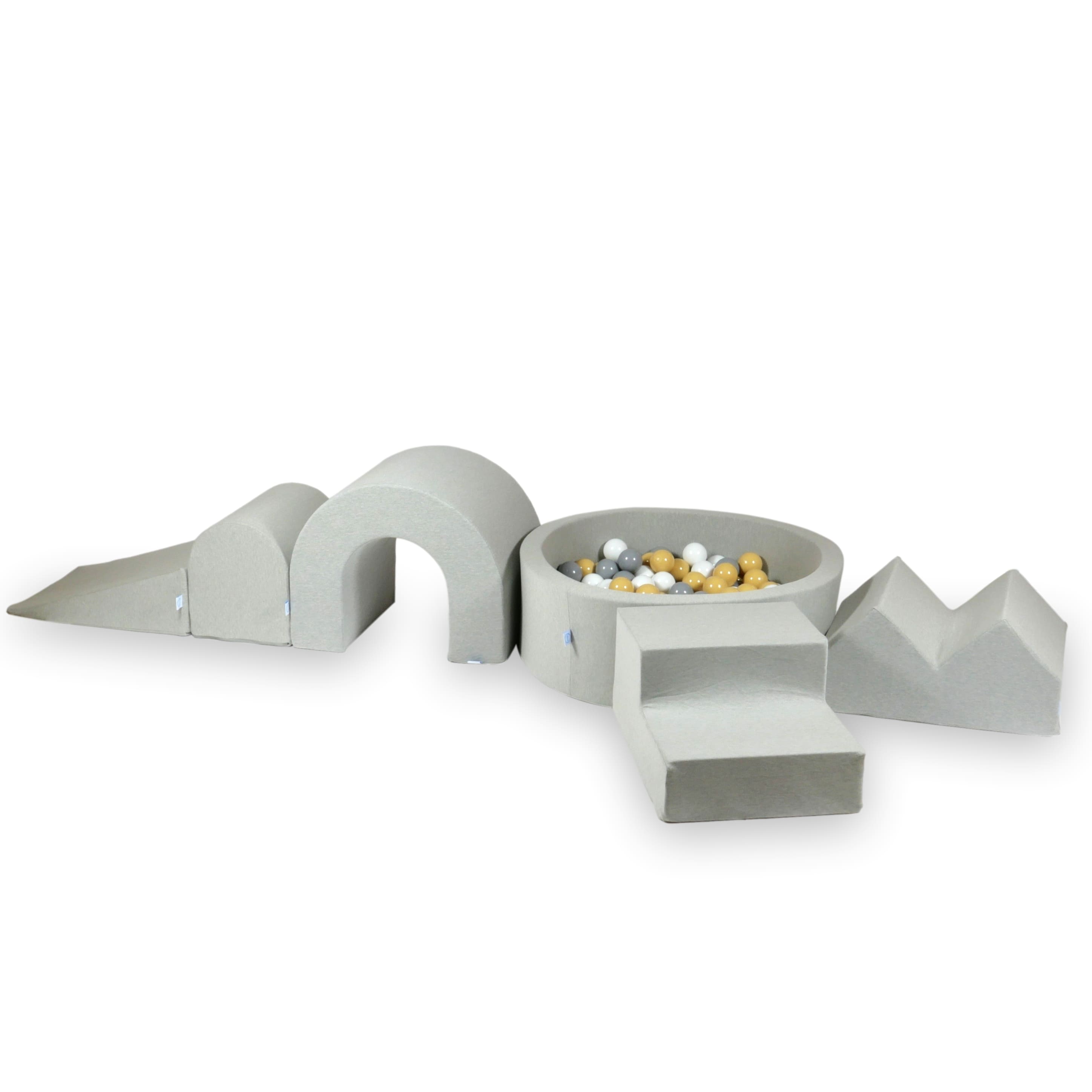 Configurateur de parcours de motricité - Ensemble 14 (Coin, Tunnel, Colline, Marches et Pics)