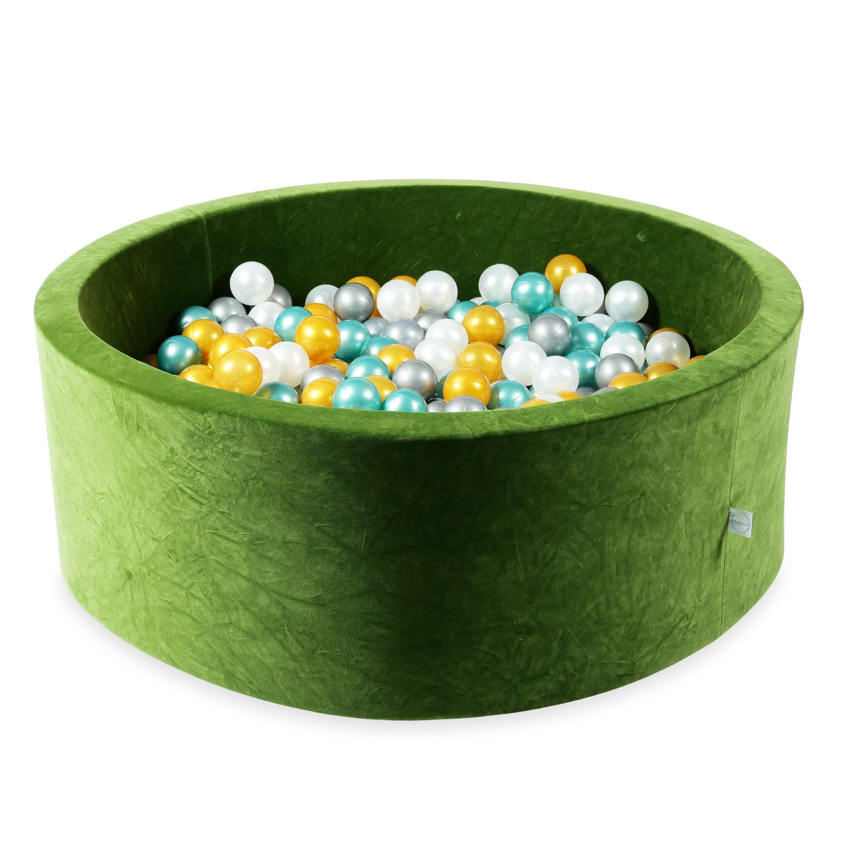 Piscine à balles en velvet soft olive 110x40 cm avec 500balles
