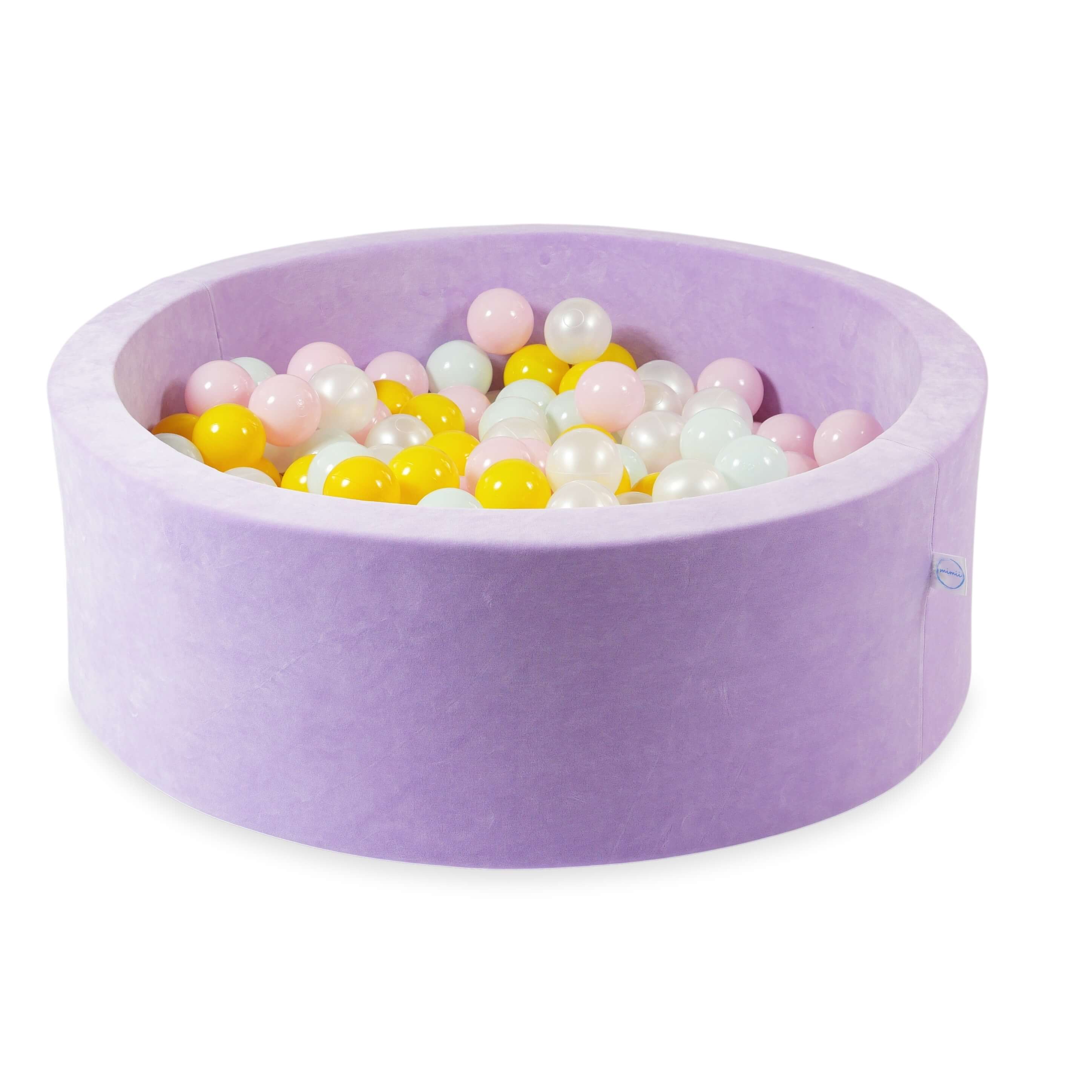 Piscine à balles en velvet soft Lilac 90x30 cm avec 200 balles