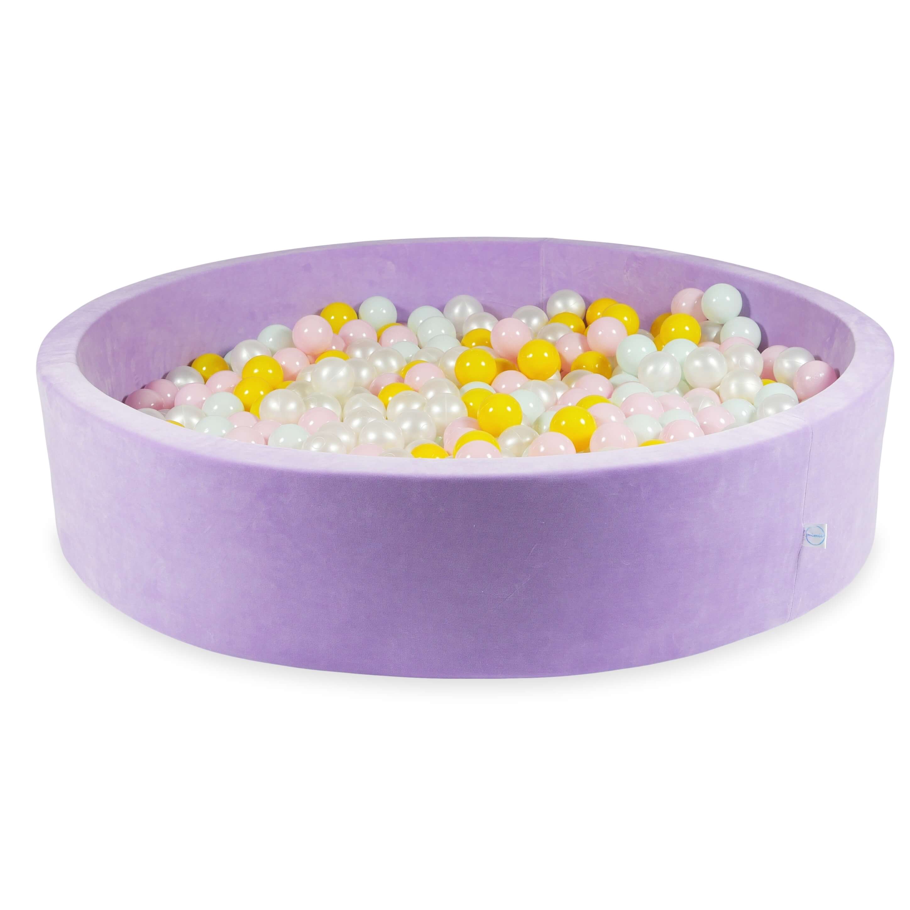 Piscine à balles en velvet soft Lilac 130x30 cm avec 600 balles