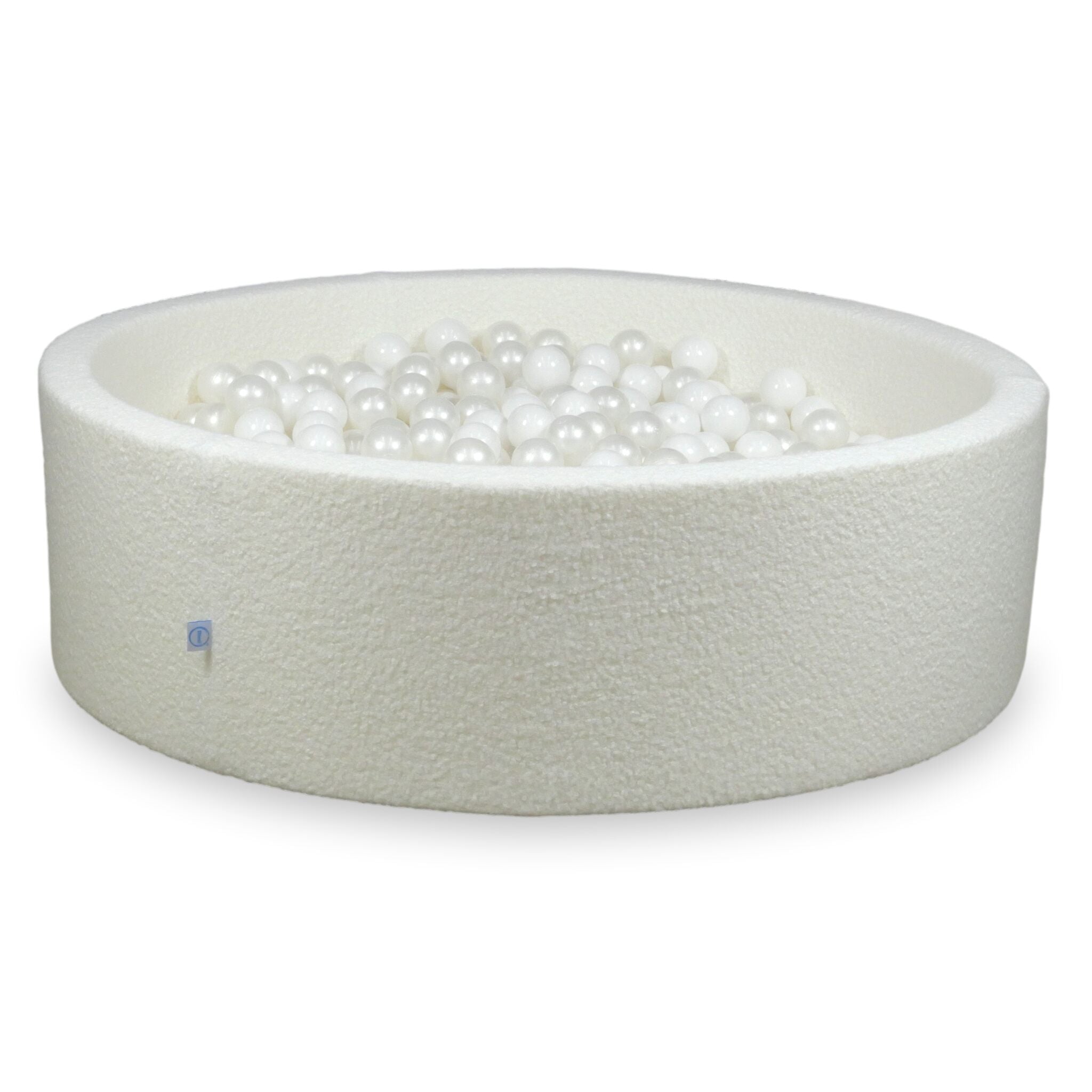 Piscine à balles en velours Boucle Blanc 130x40 cm avec 700 balles