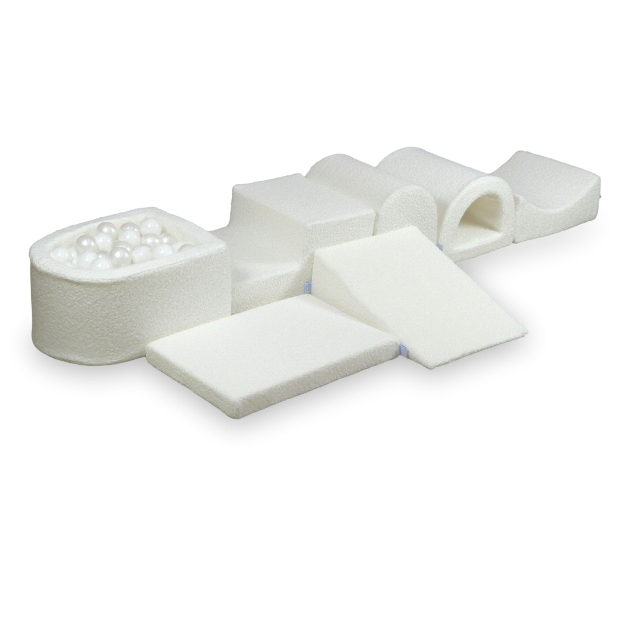 Plus grande aire de jeux en mousse avec piscine micro Boucle Blanc + 100 balles