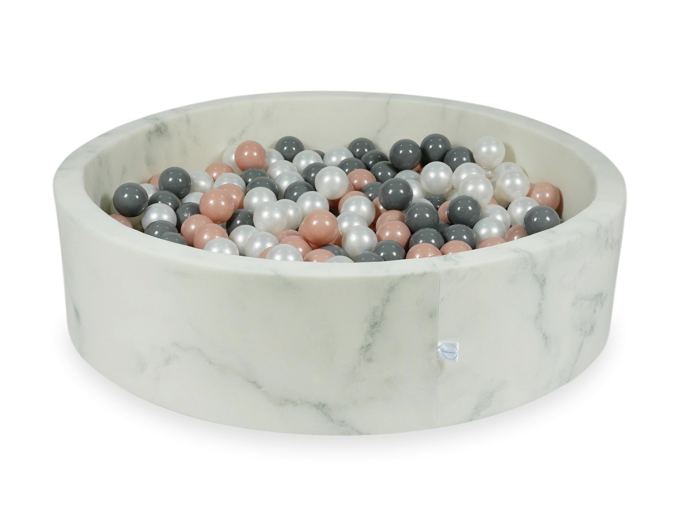 Piscine à balles en velours Marble 110x30 cm avec 400 balles