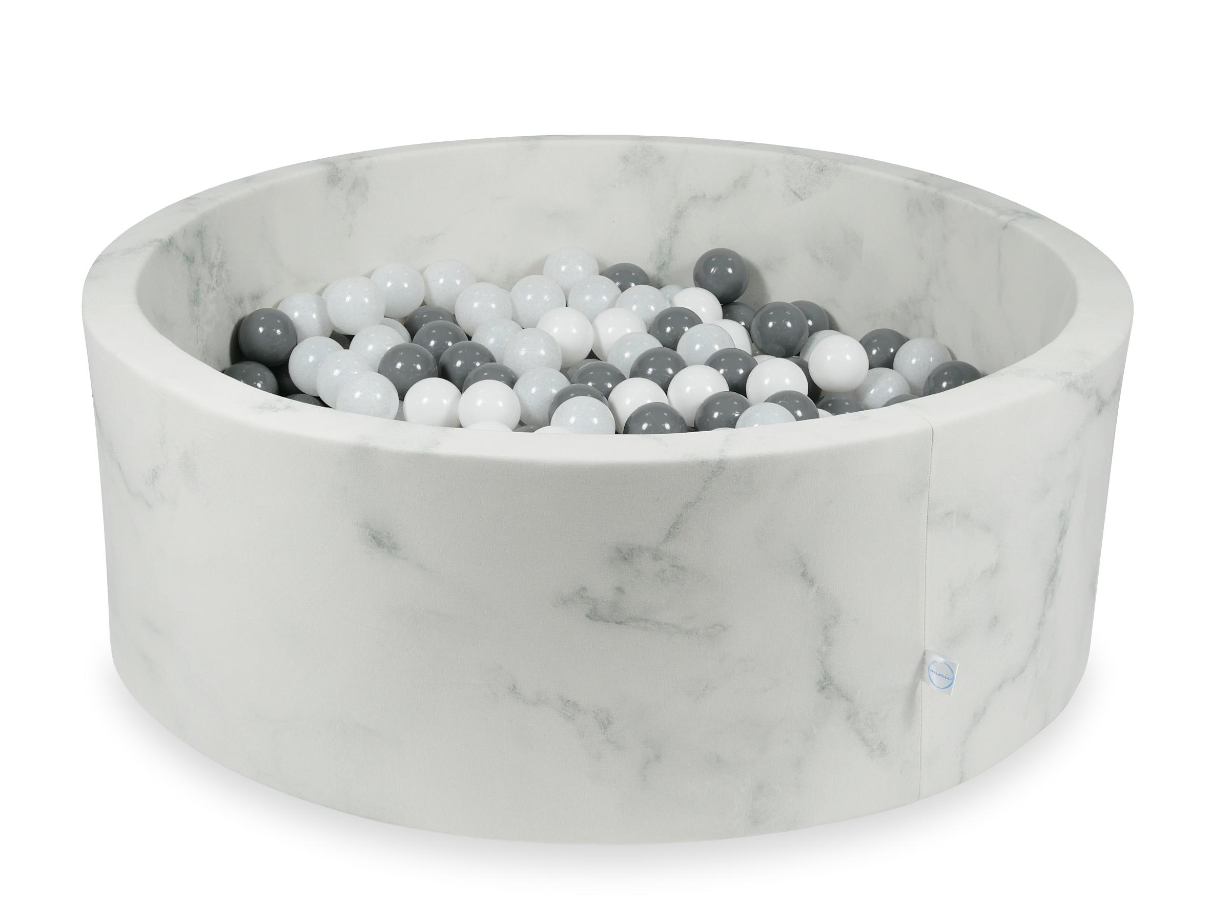 Piscine à balles en velours Marble 110x40 cm avec 500balles