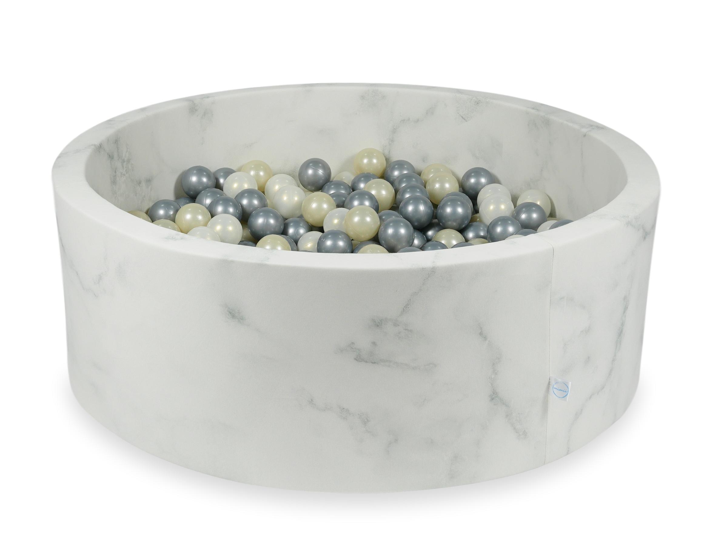 Piscine à balles en velours Marble 110x40 cm avec 500balles