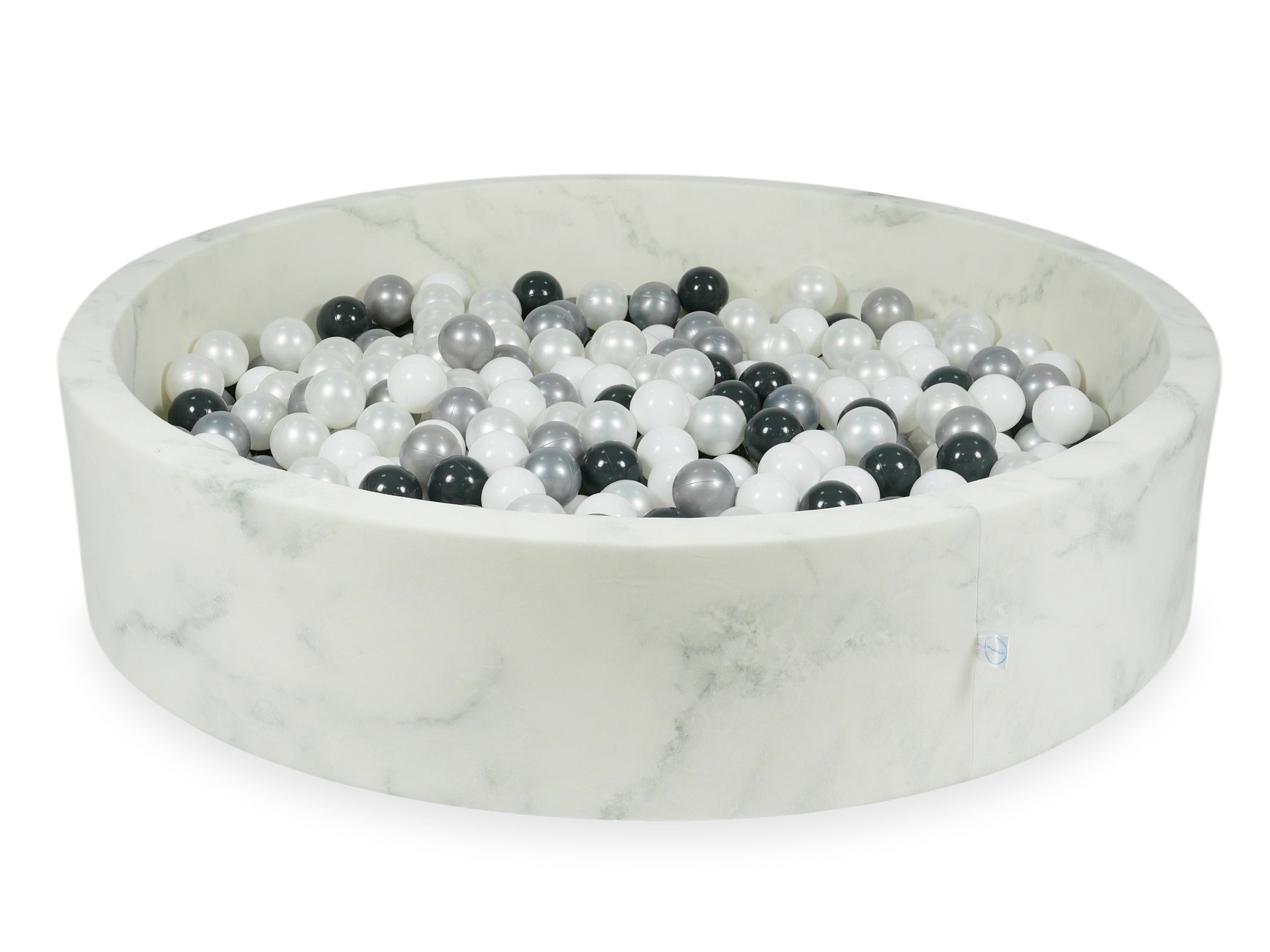 Piscine à balles en velours Marble 130x30 cm avec 600 balles