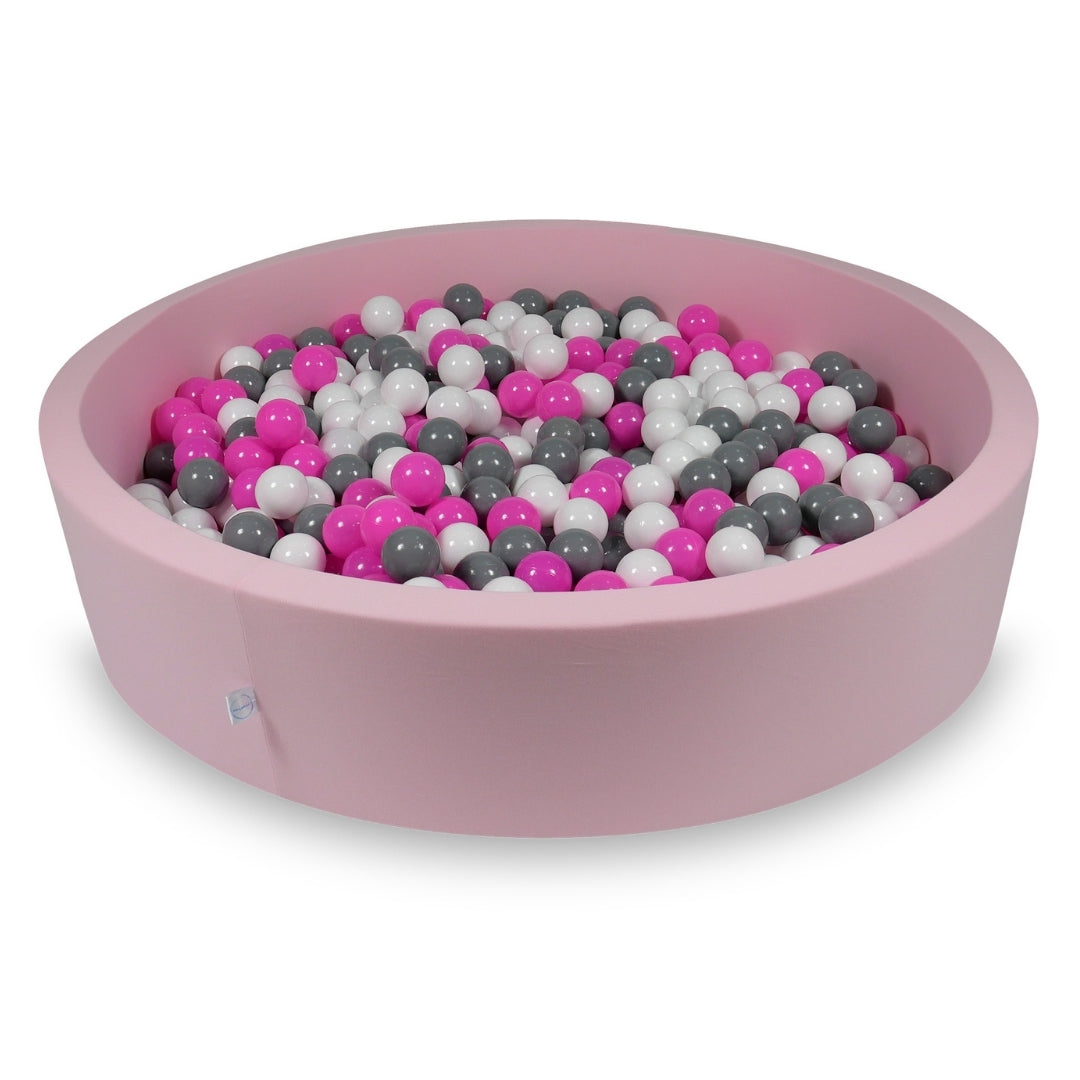 Piscine à balles en rose poudré 130x30 cm avec 600 balles
