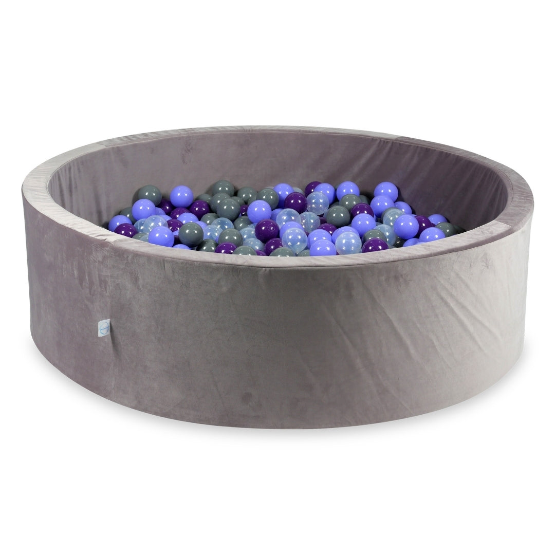 Piscine à balles en velours velvet lilac 130x40 cm avec 700 balles