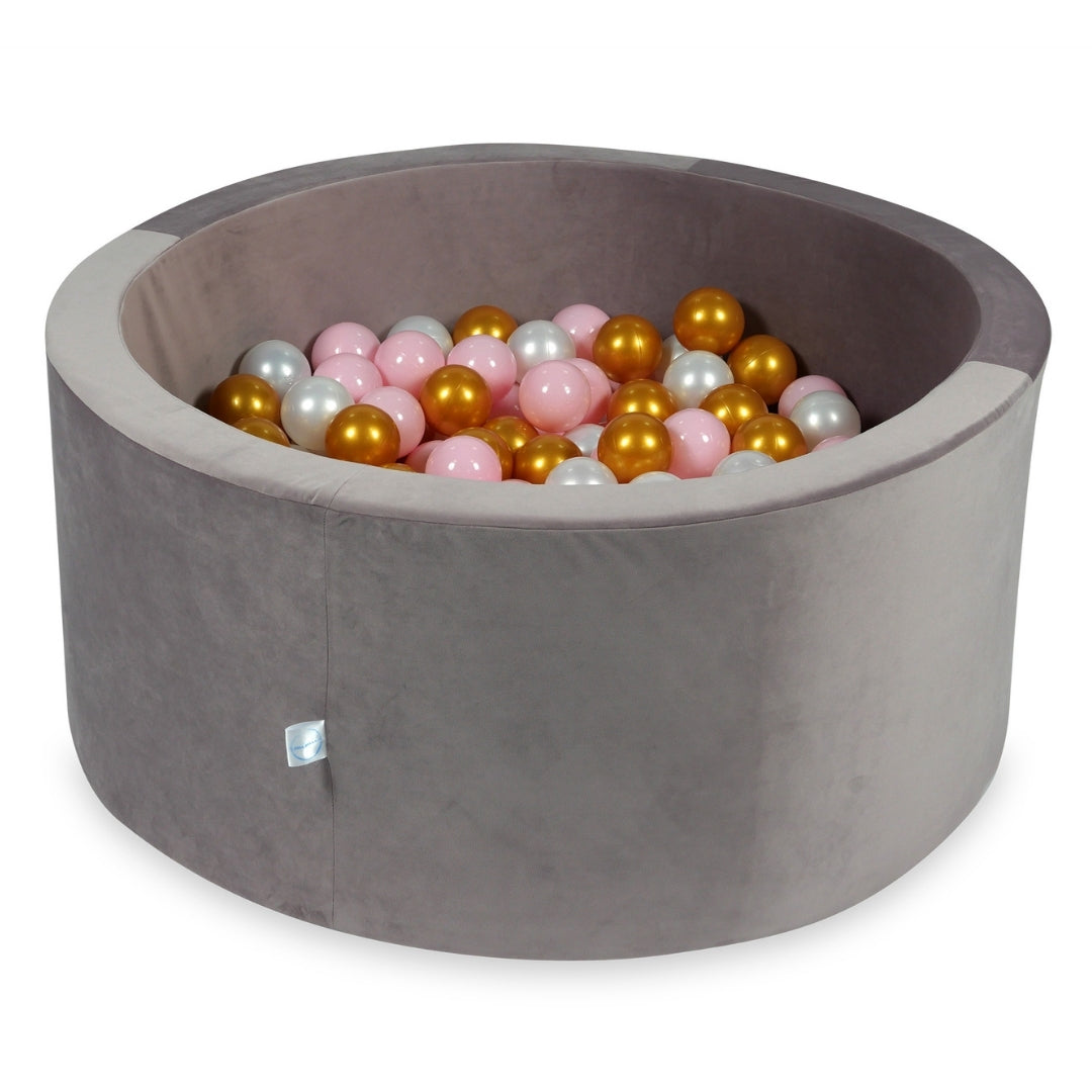 Piscine à balles en velours velvet lilac 90x40 cm avec 300 balles