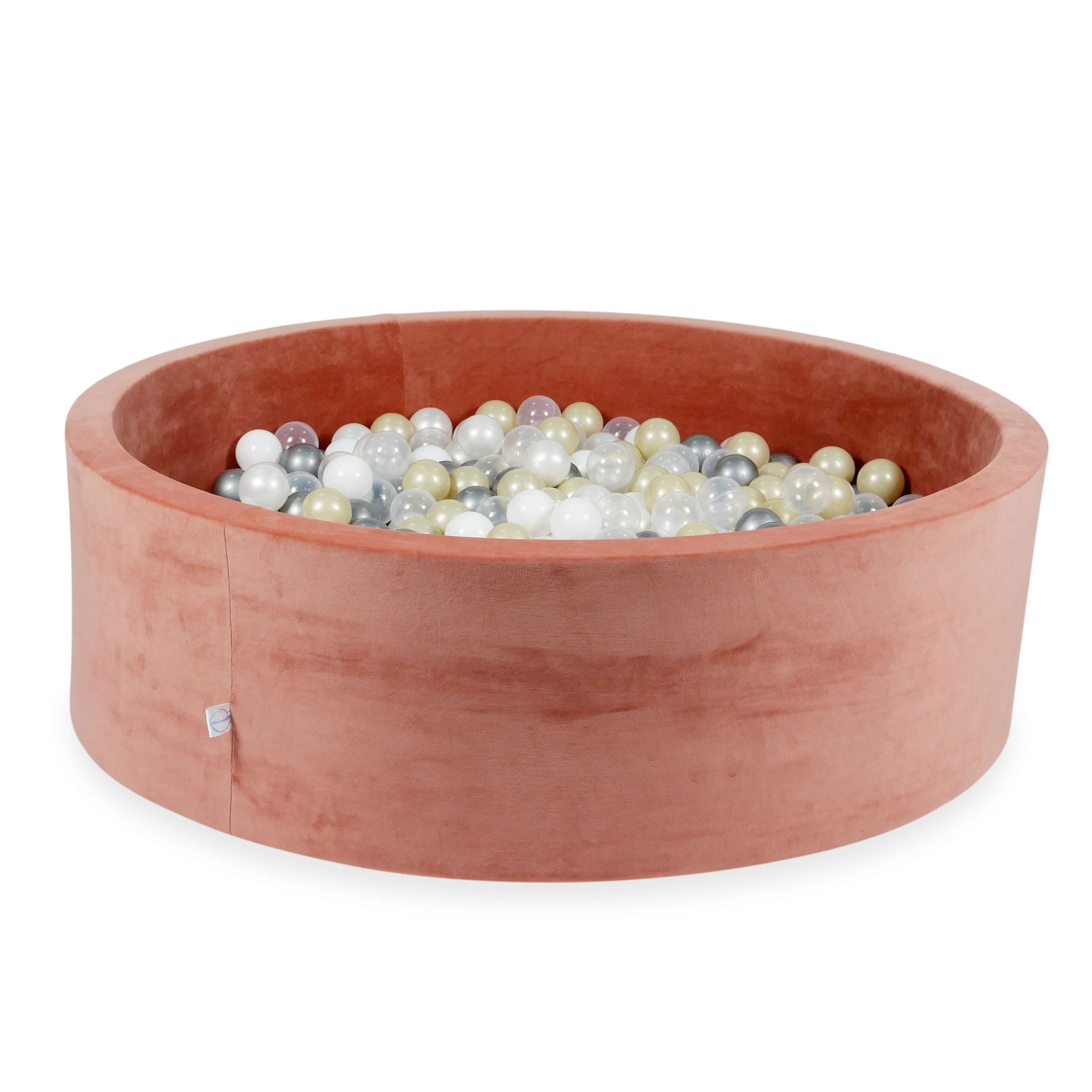 Piscine à balles en velours velvet soft canyon clay 130x40 cm avec 700 balles
