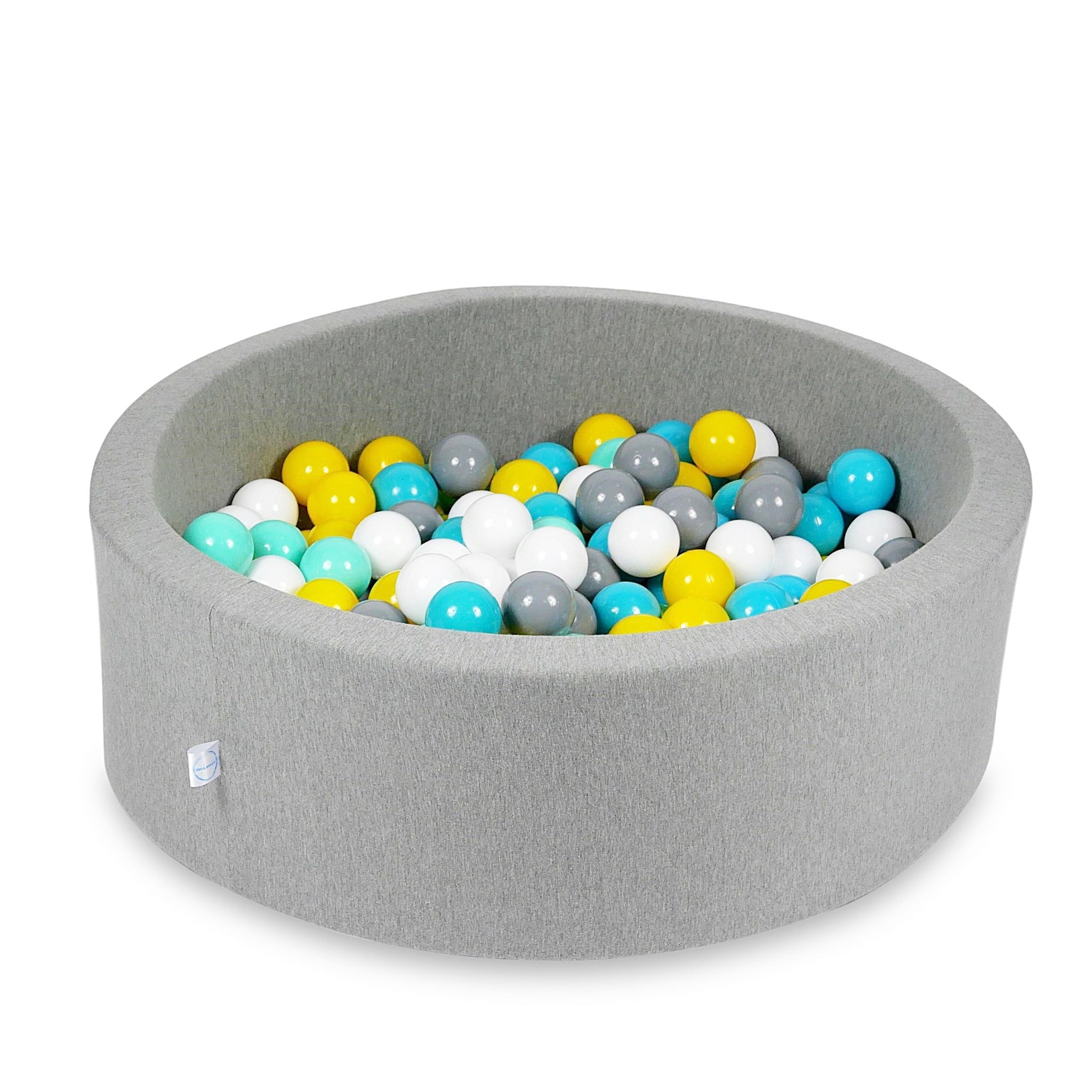 Piscine à balles en gris 90x30 cm avec 200 balles