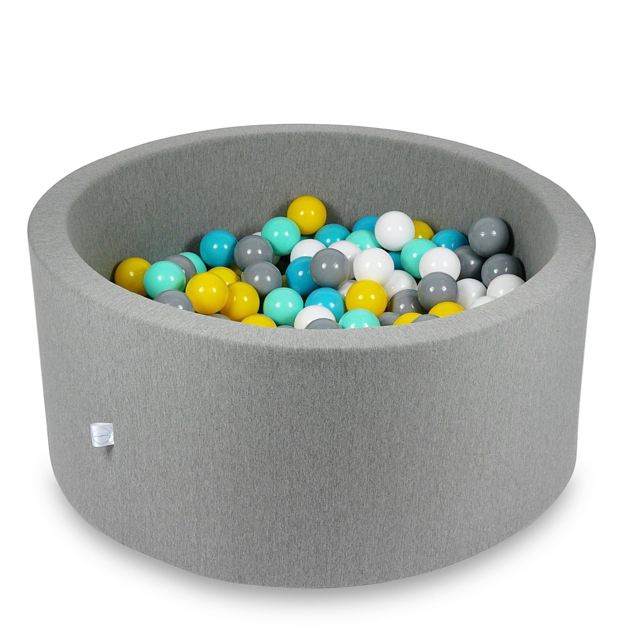 Piscine à balles en gris 90x40 cm avec 300 balles
