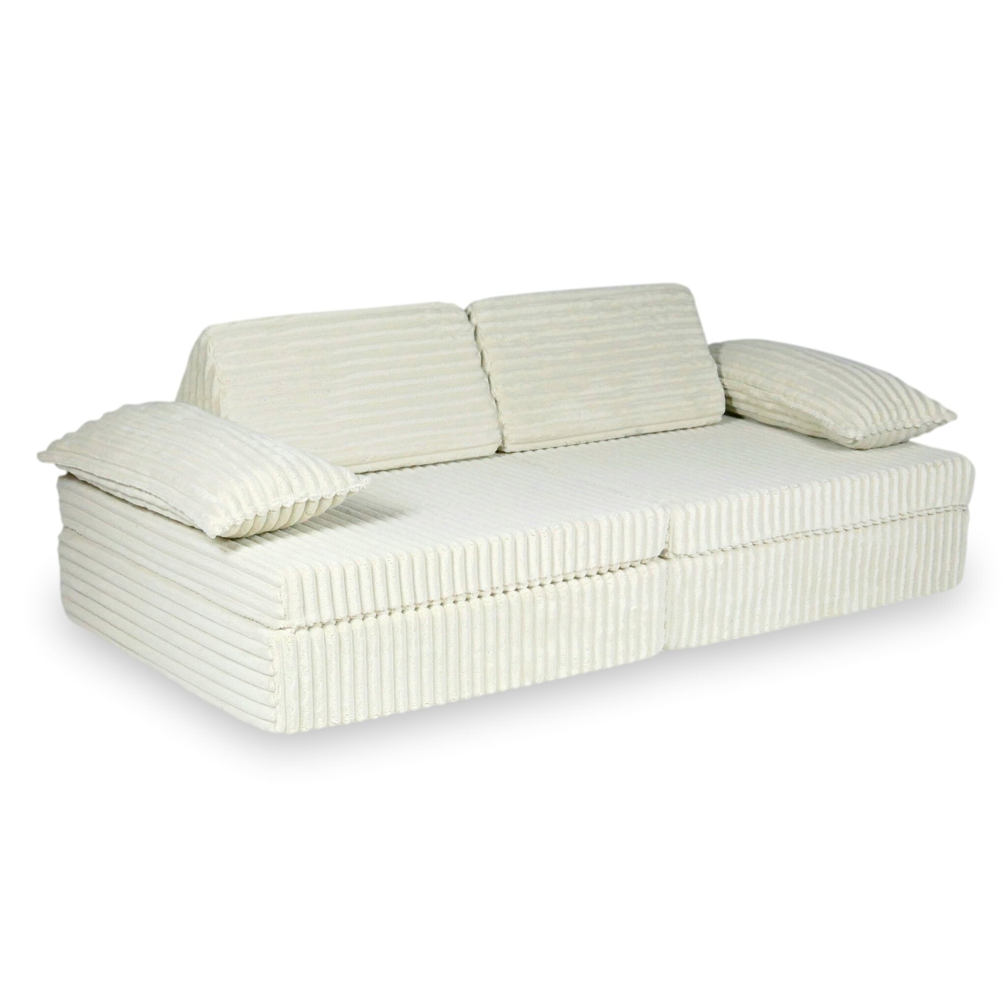 Canapé de jeu Montessori de luxe Tissu gaufré