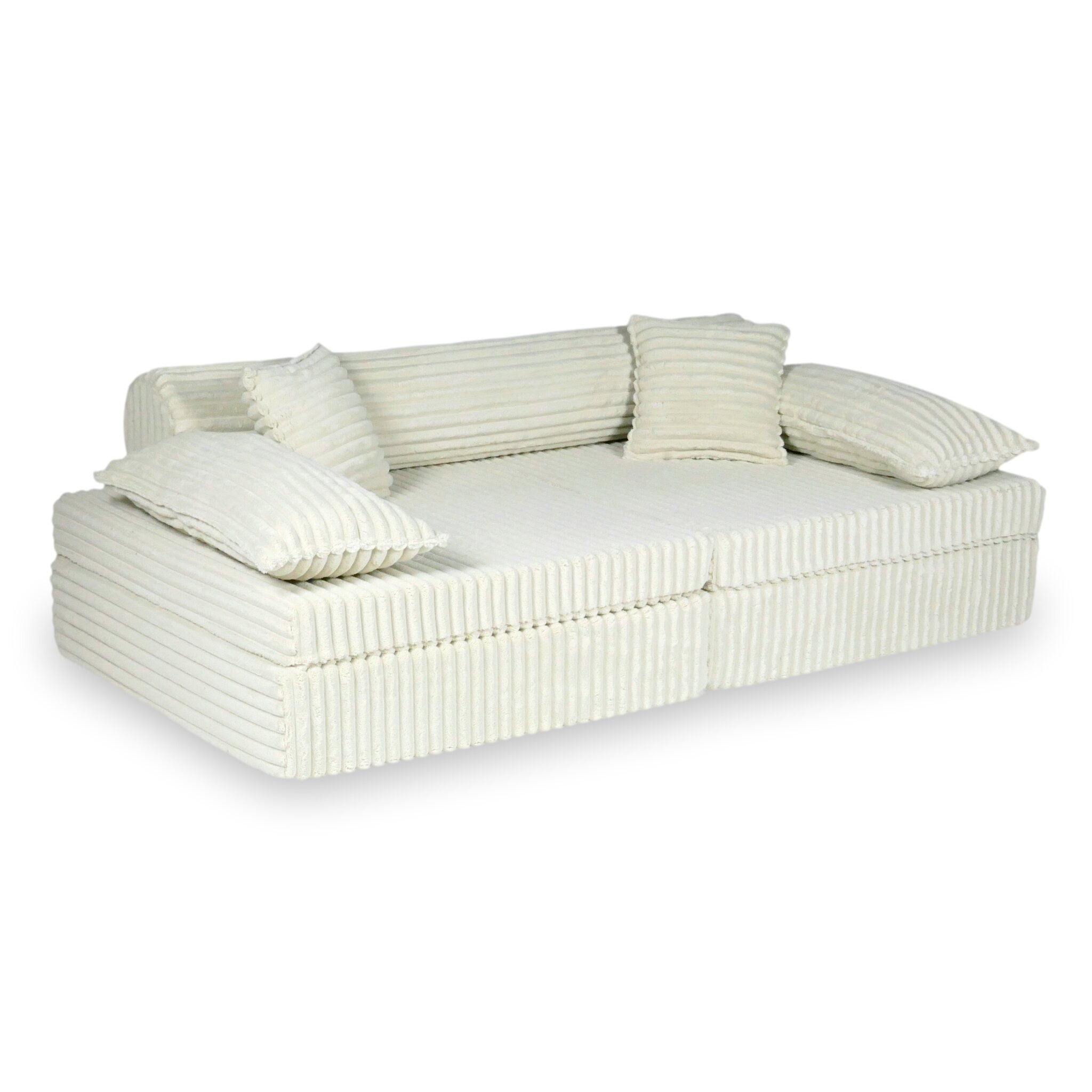 Canapé de jeu Montessori de luxe Tissu gaufré