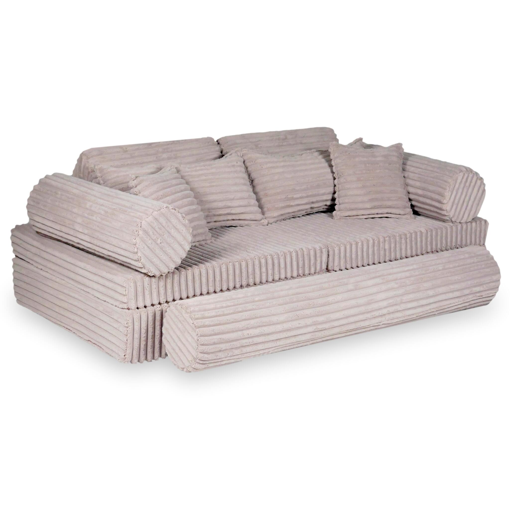 Canapé de jeu Montessori de luxe Tissu gaufré