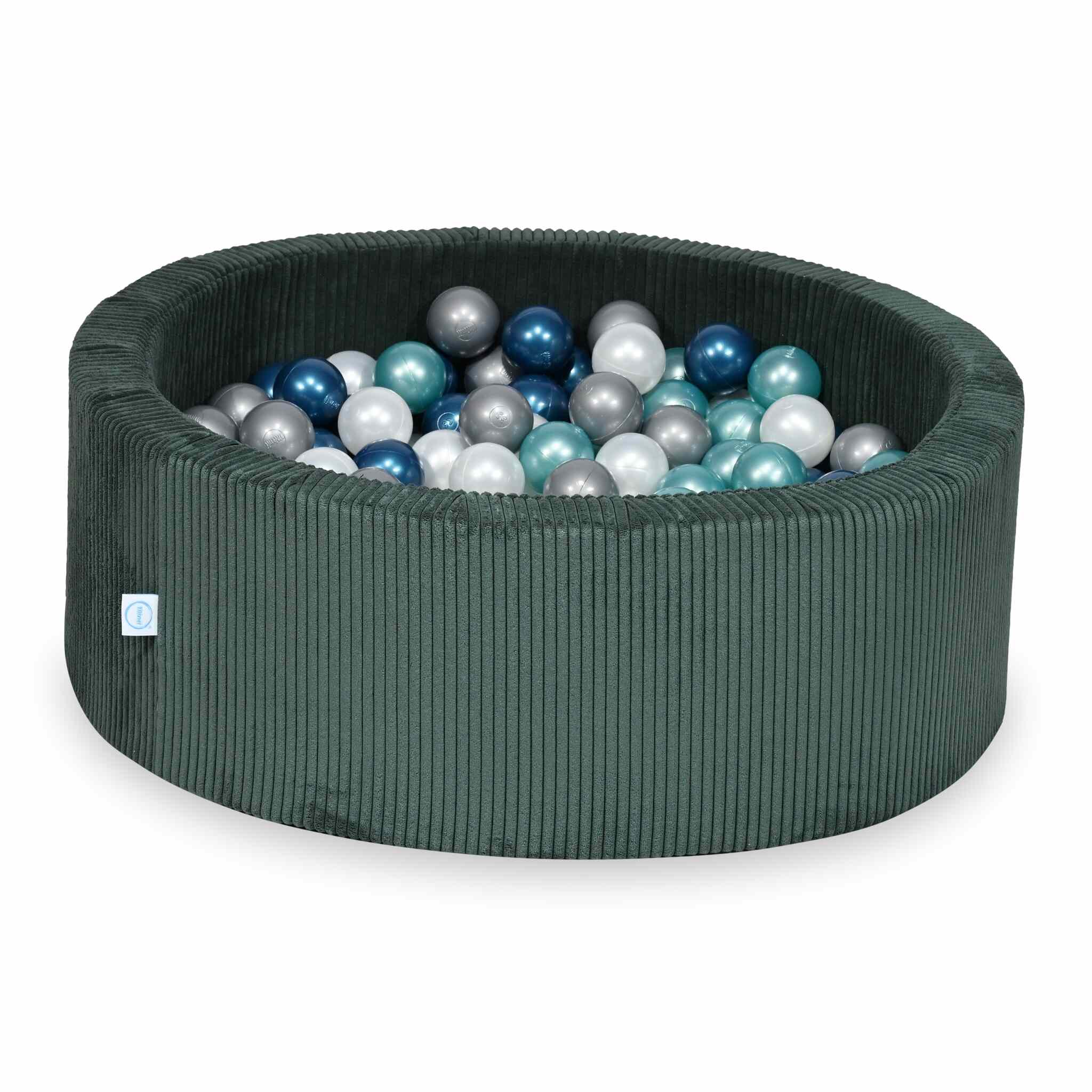 Piscine à balles en velours côtelé Vert 90x30 cm avec 200 balles