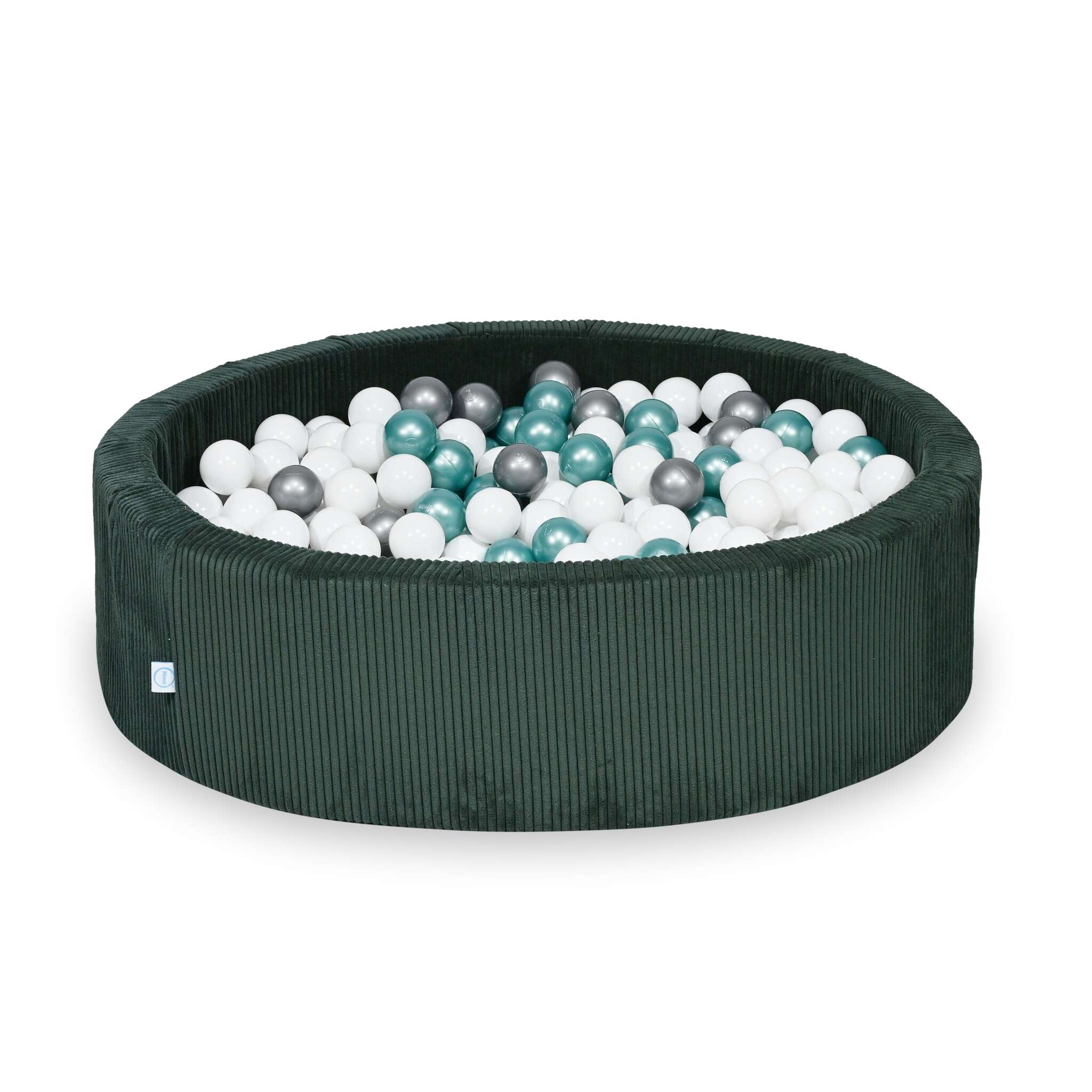 Piscine à balles en velours côtelé Vert 110x30 cm avec 400 balles